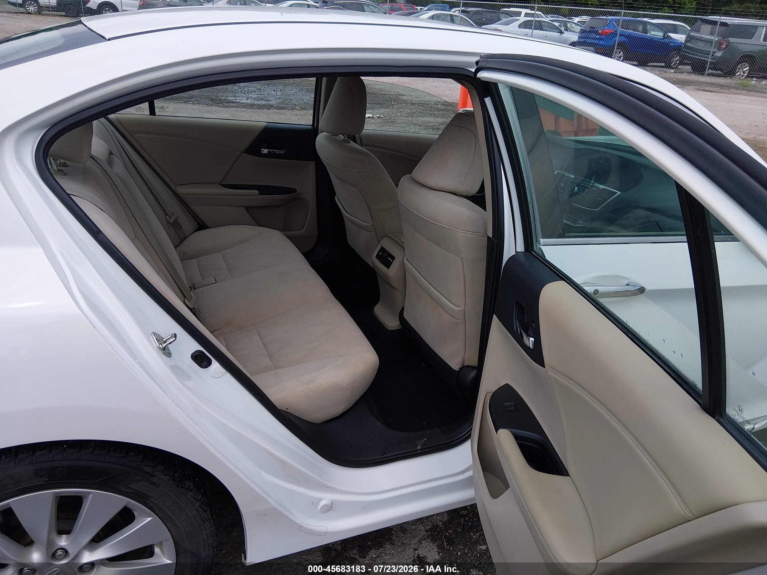 2015 Honda Accord Ex White vin: 1HGCR2F72FA148299