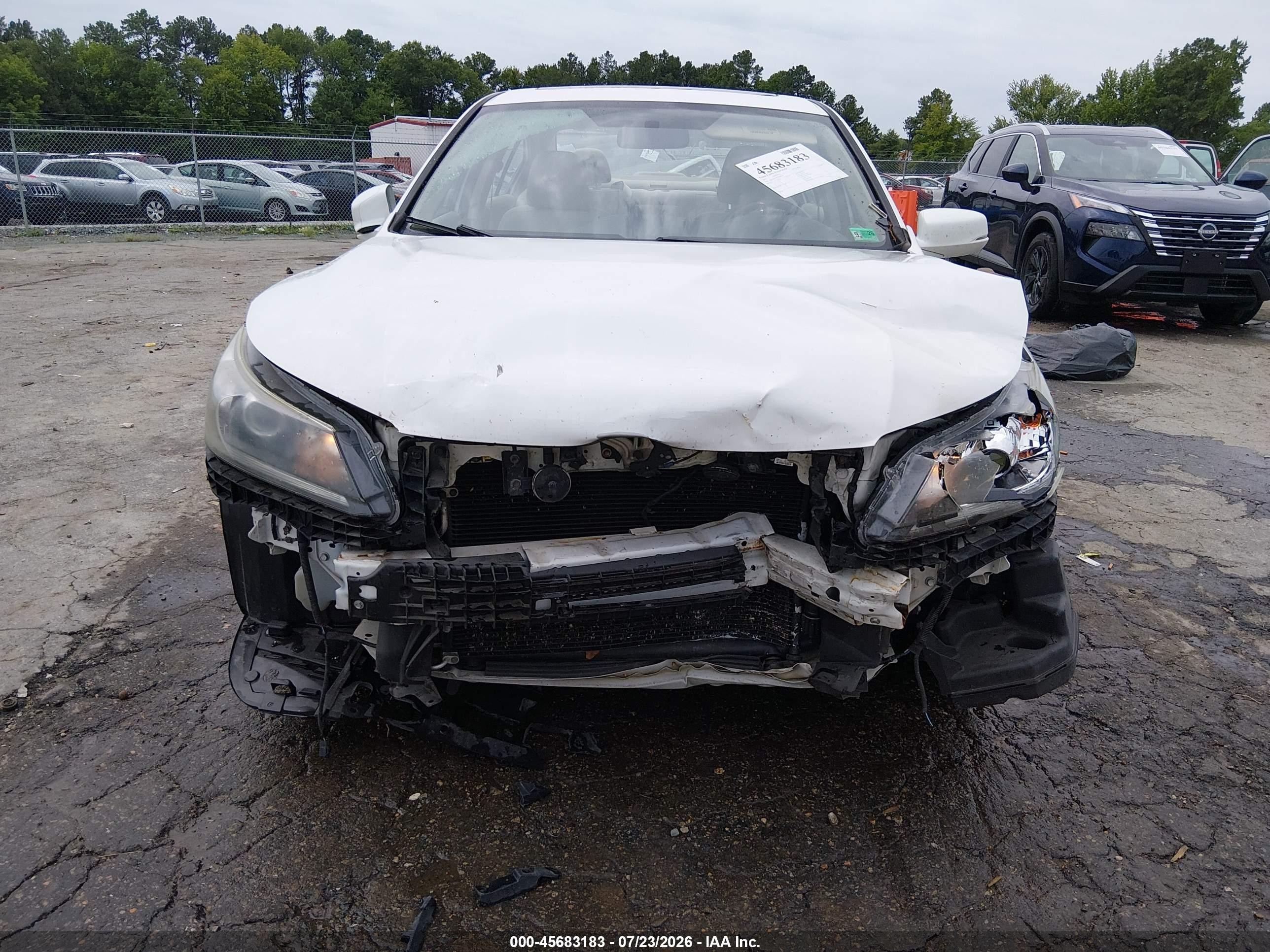 2015 Honda Accord Ex White vin: 1HGCR2F72FA148299
