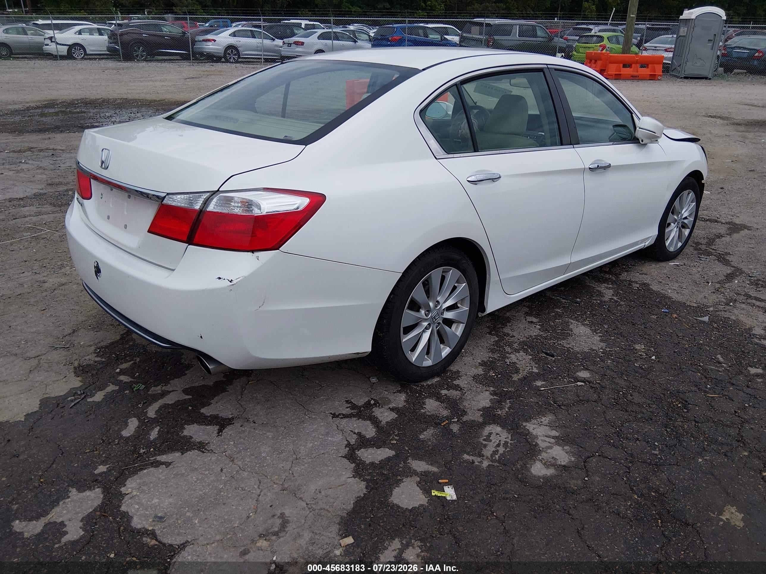 2015 Honda Accord Ex White vin: 1HGCR2F72FA148299