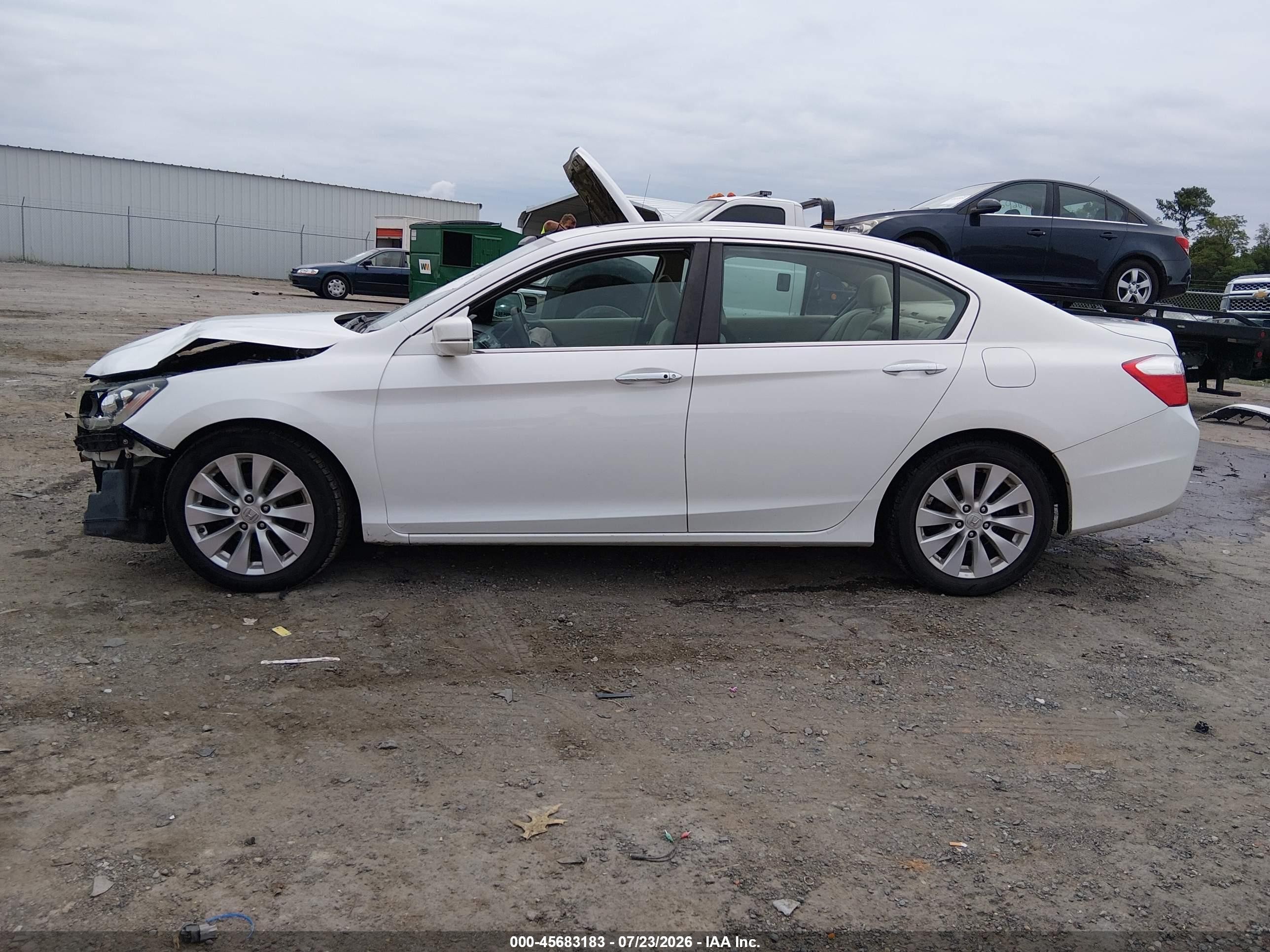 2015 Honda Accord Ex White vin: 1HGCR2F72FA148299