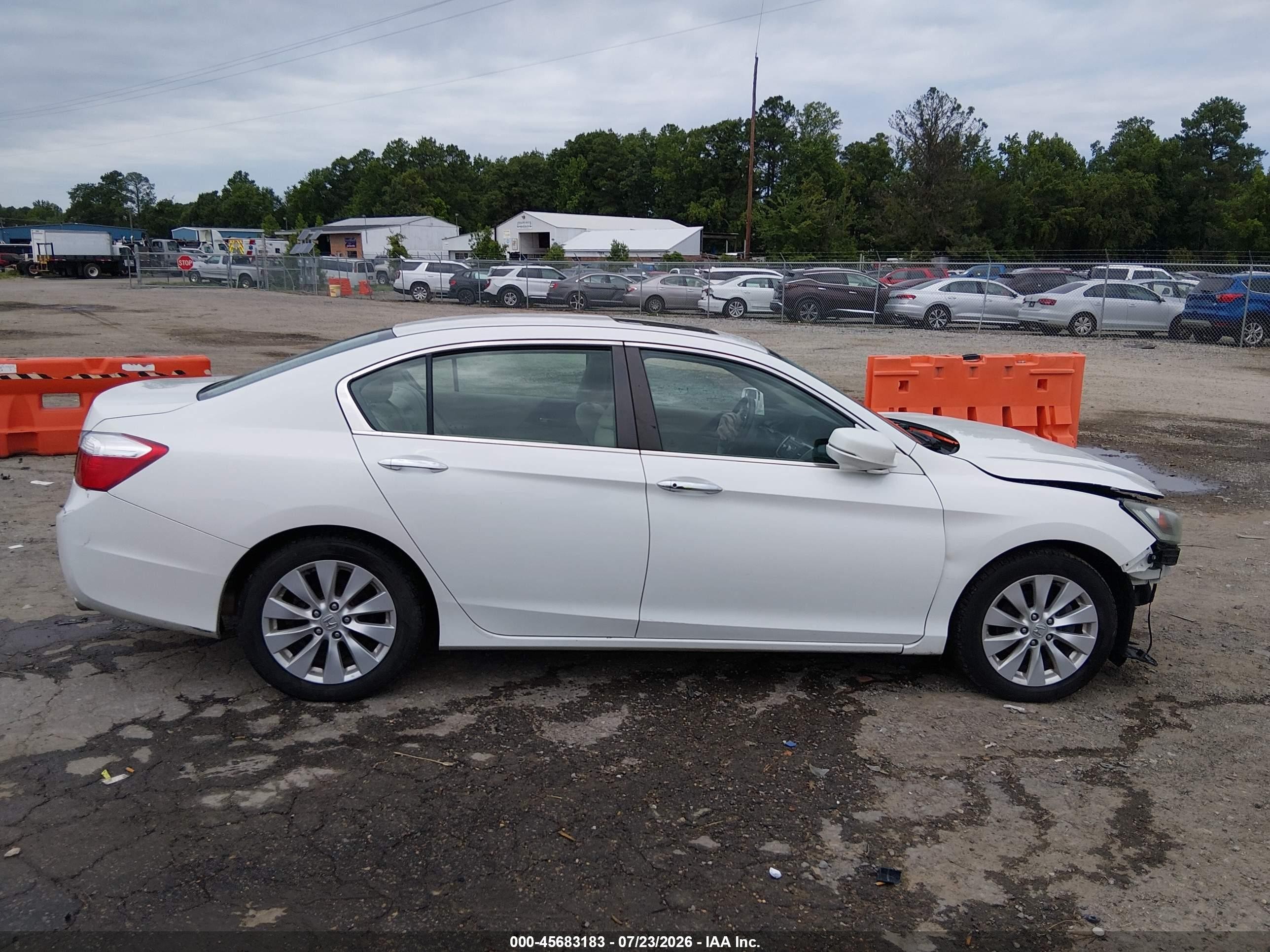 2015 Honda Accord Ex White vin: 1HGCR2F72FA148299