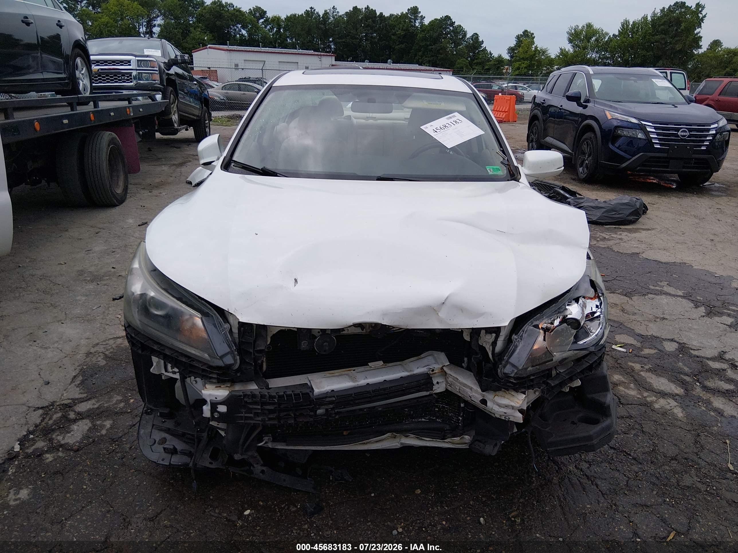 2015 Honda Accord Ex White vin: 1HGCR2F72FA148299