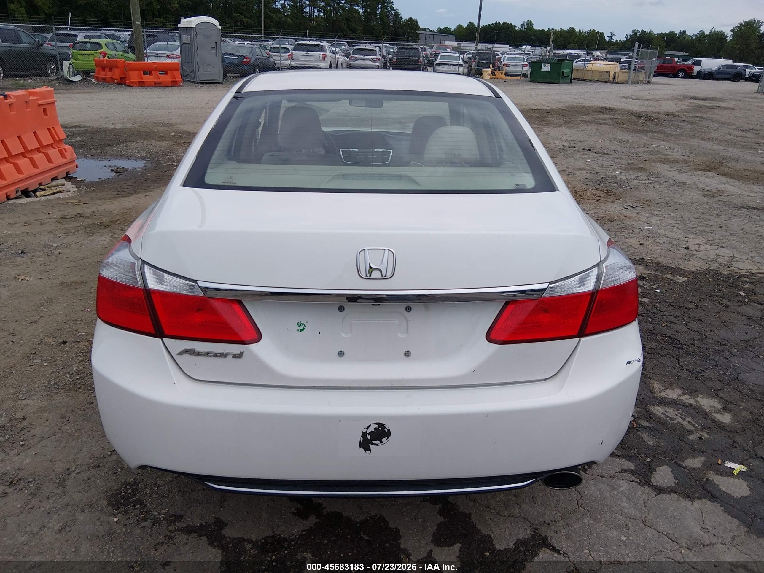 2015 Honda Accord Ex White vin: 1HGCR2F72FA148299