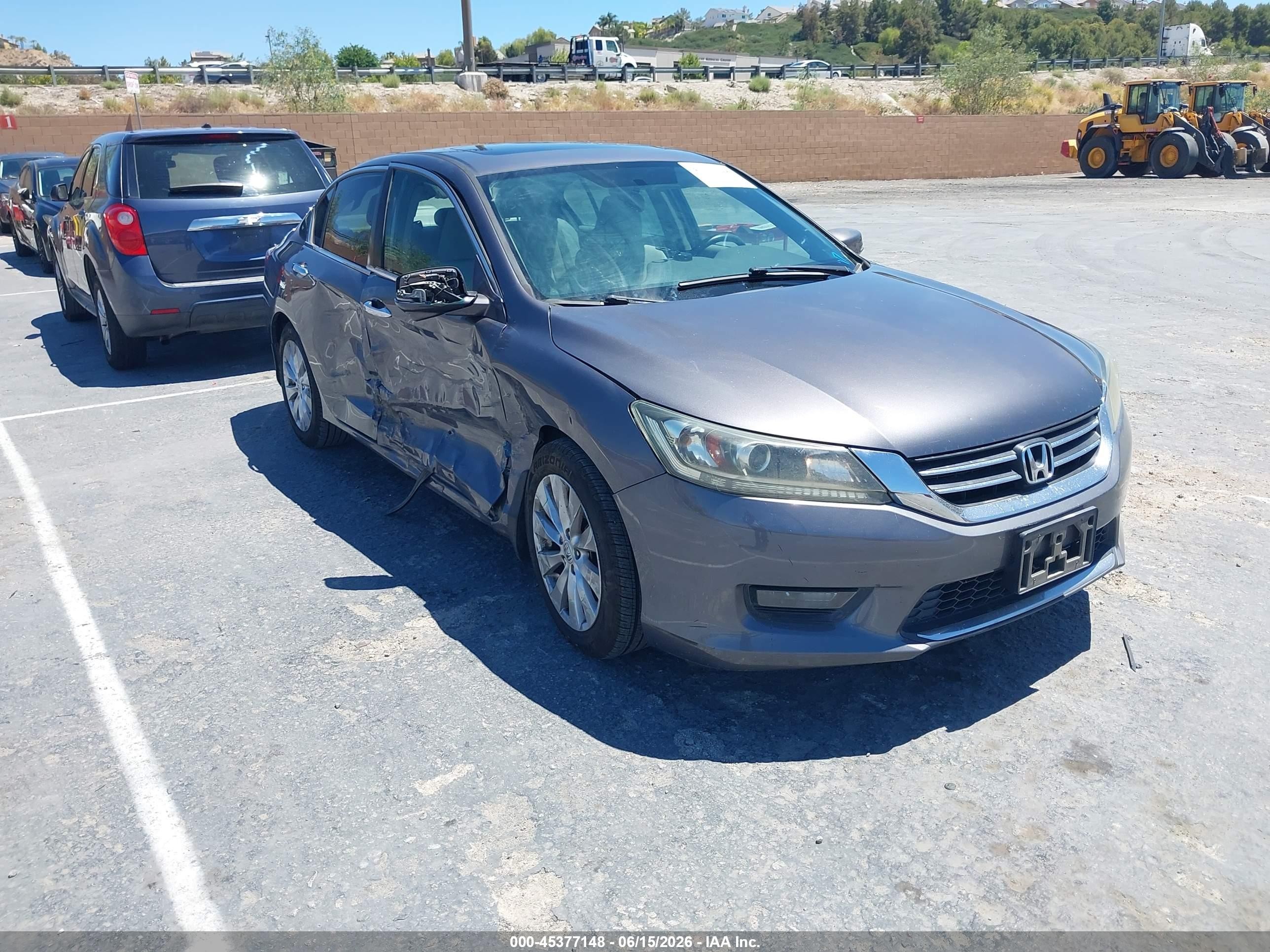 2015 Honda Accord Ex Gray vin: 1HGCR2F72FA207948