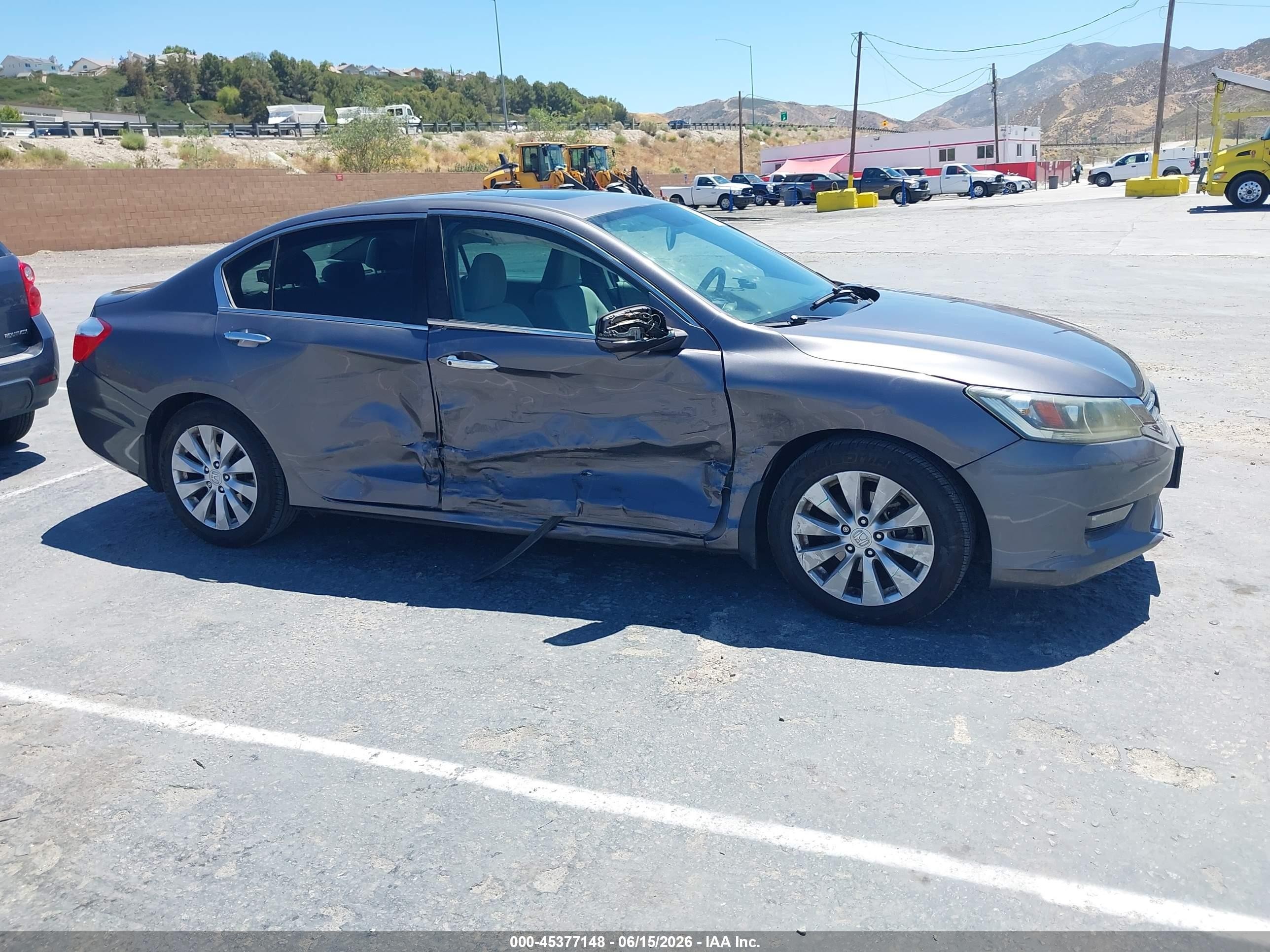 2015 Honda Accord Ex Gray vin: 1HGCR2F72FA207948