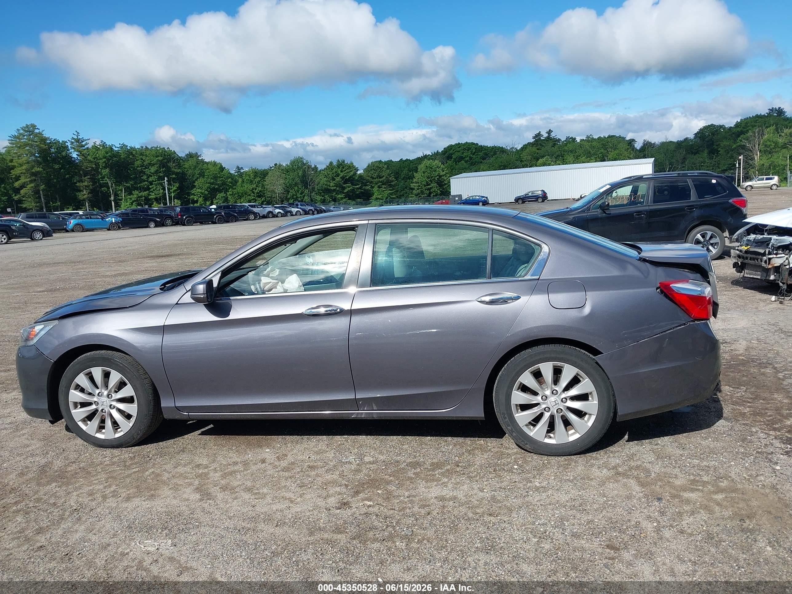2015 Honda Accord Ex Gray vin: 1HGCR2F72FA252436