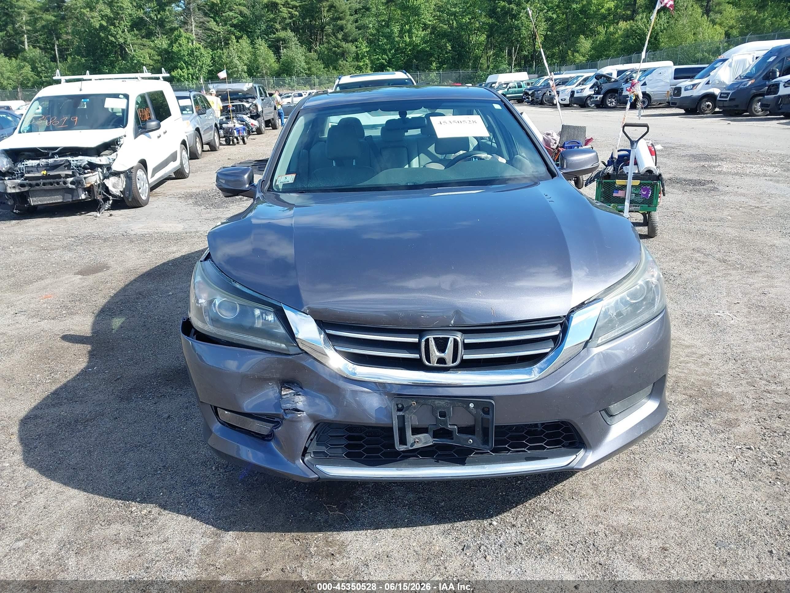 2015 Honda Accord Ex Gray vin: 1HGCR2F72FA252436