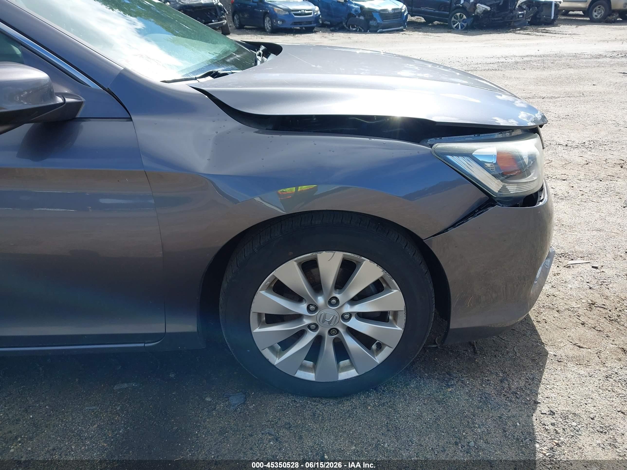 2015 Honda Accord Ex Gray vin: 1HGCR2F72FA252436