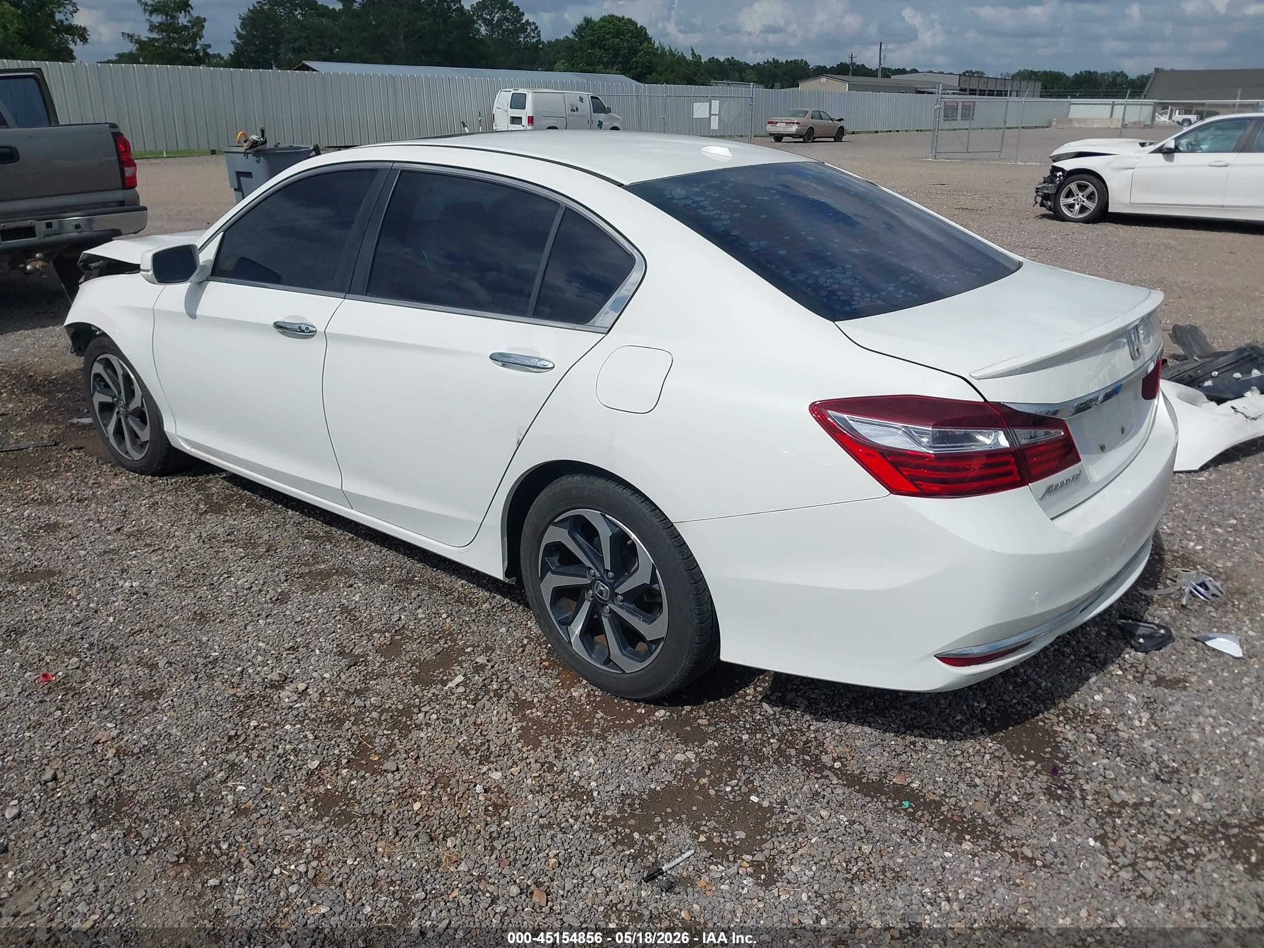 2017 Honda Accord Ex Белый vin: 1HGCR2F72HA115211