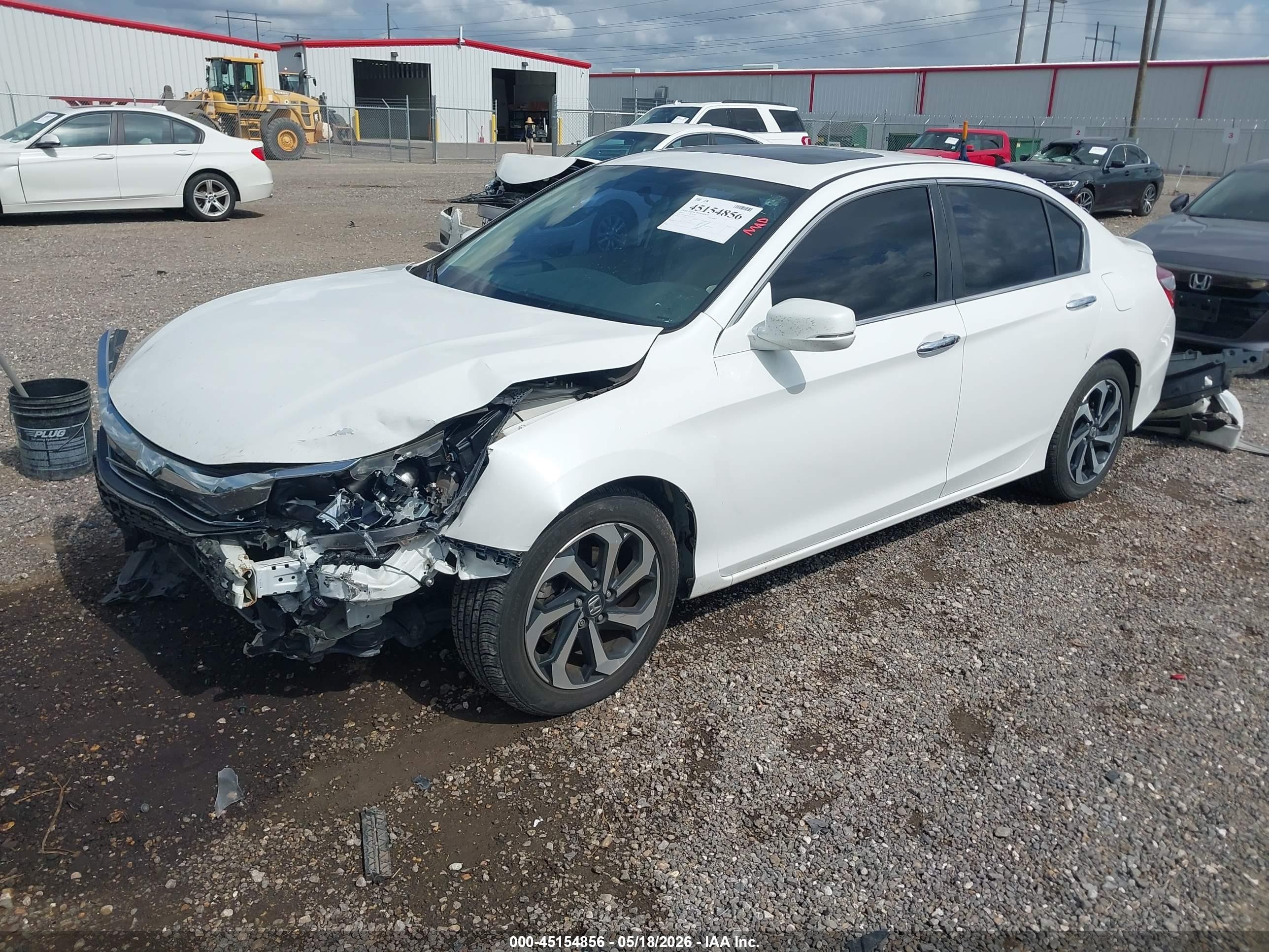 2017 Honda Accord Ex Белый vin: 1HGCR2F72HA115211