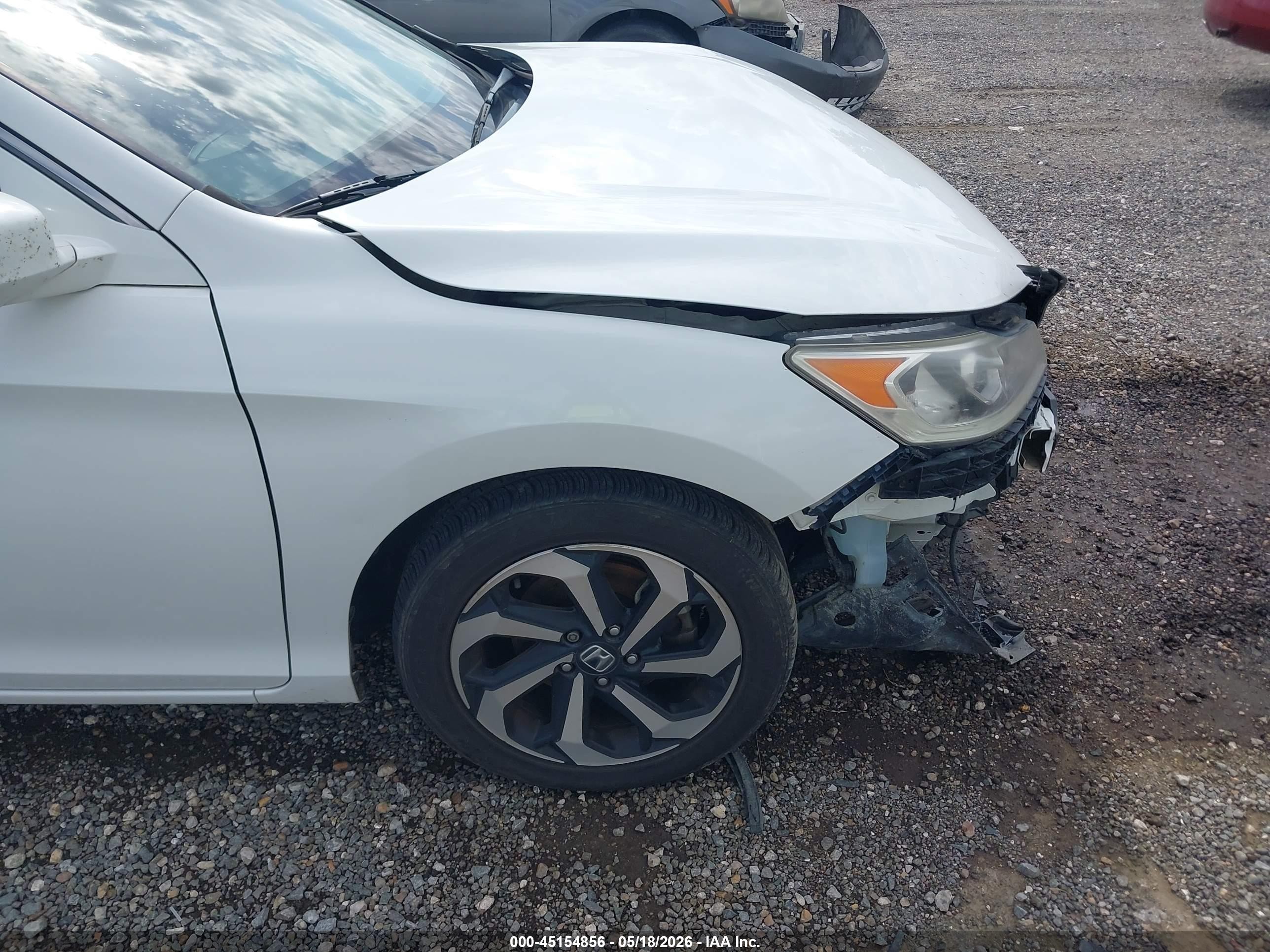 2017 Honda Accord Ex Белый vin: 1HGCR2F72HA115211