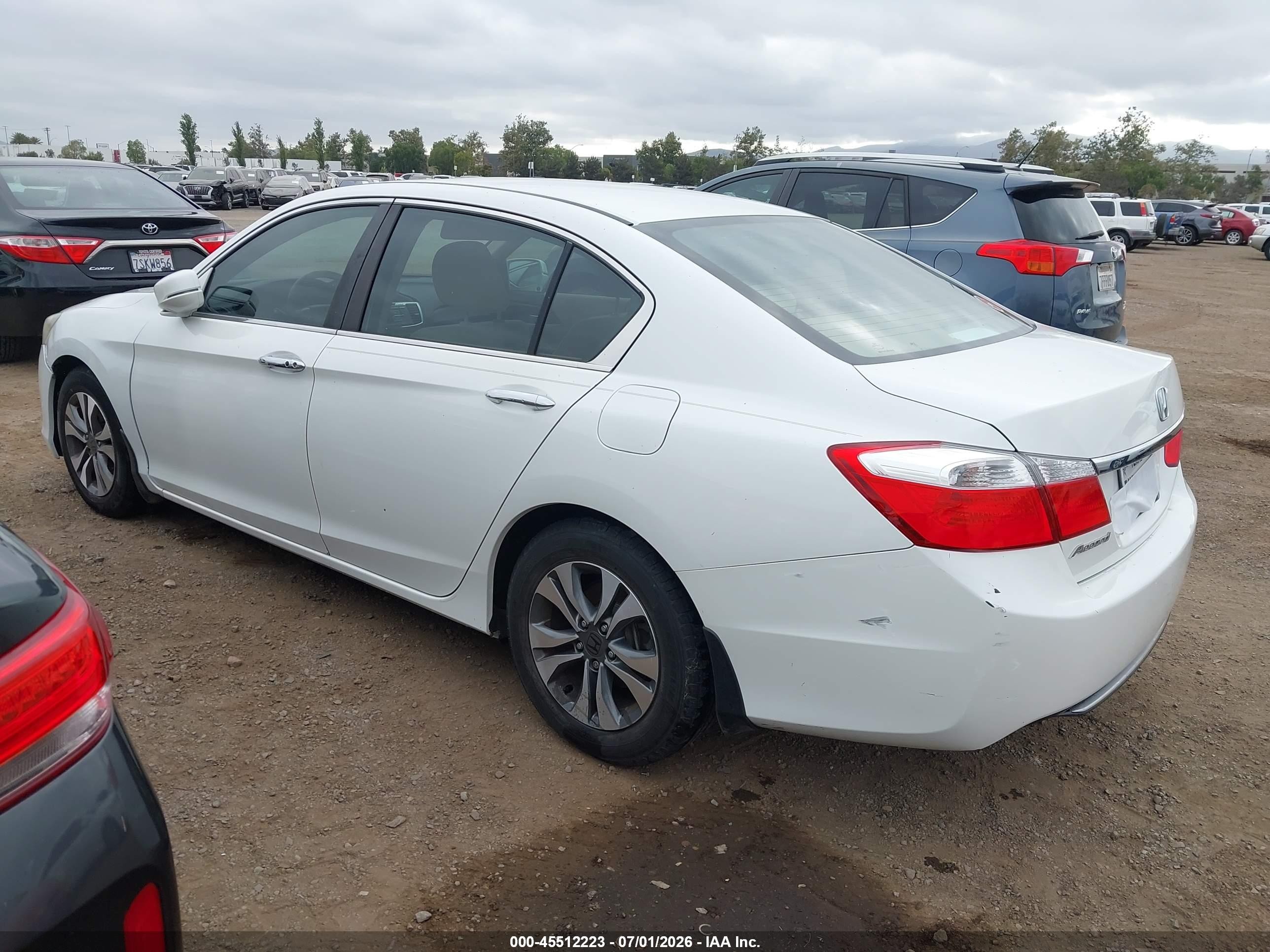 2013 Honda Accord Ex White vin: 1HGCR2F73DA006993