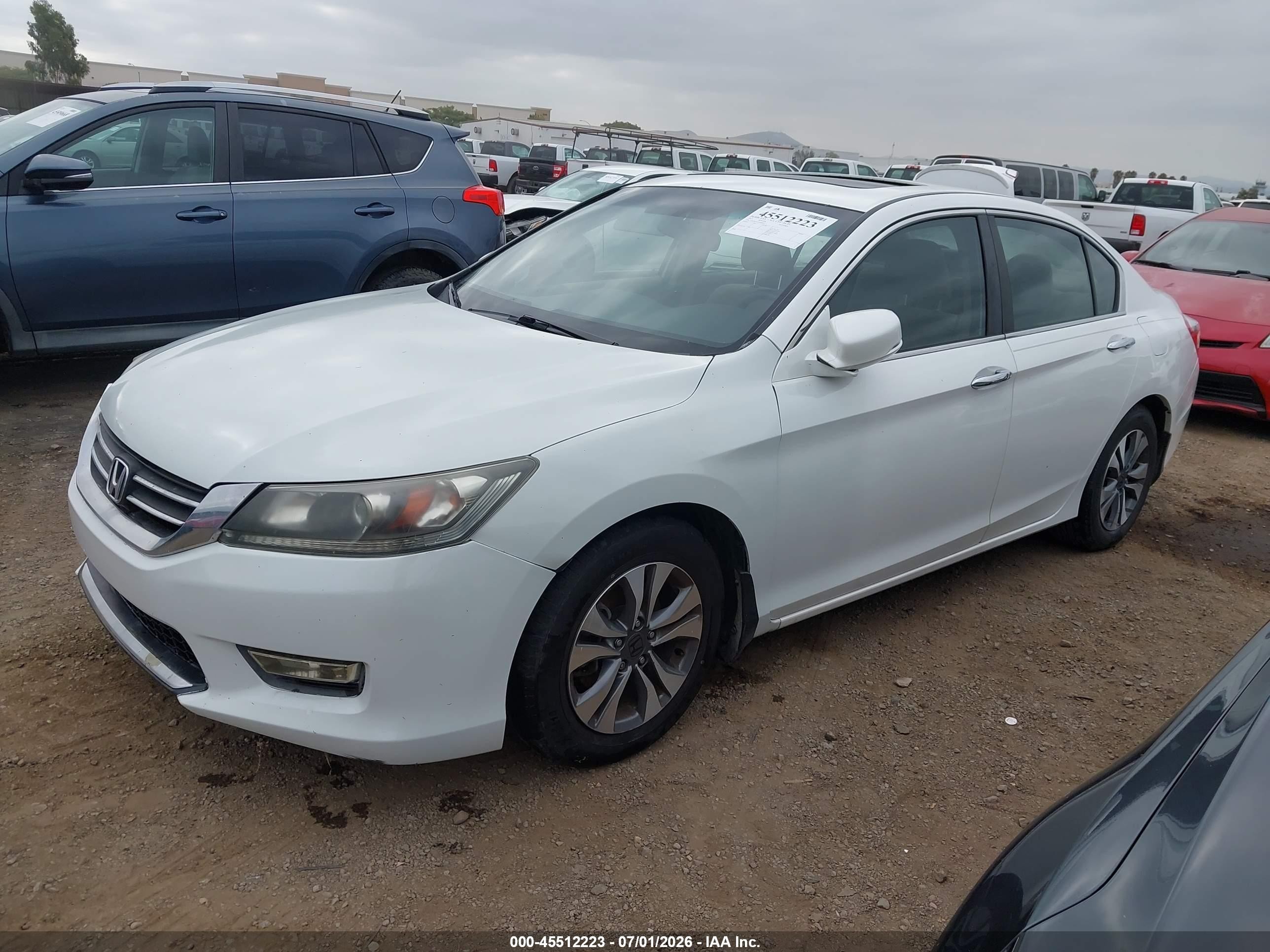 2013 Honda Accord Ex White vin: 1HGCR2F73DA006993