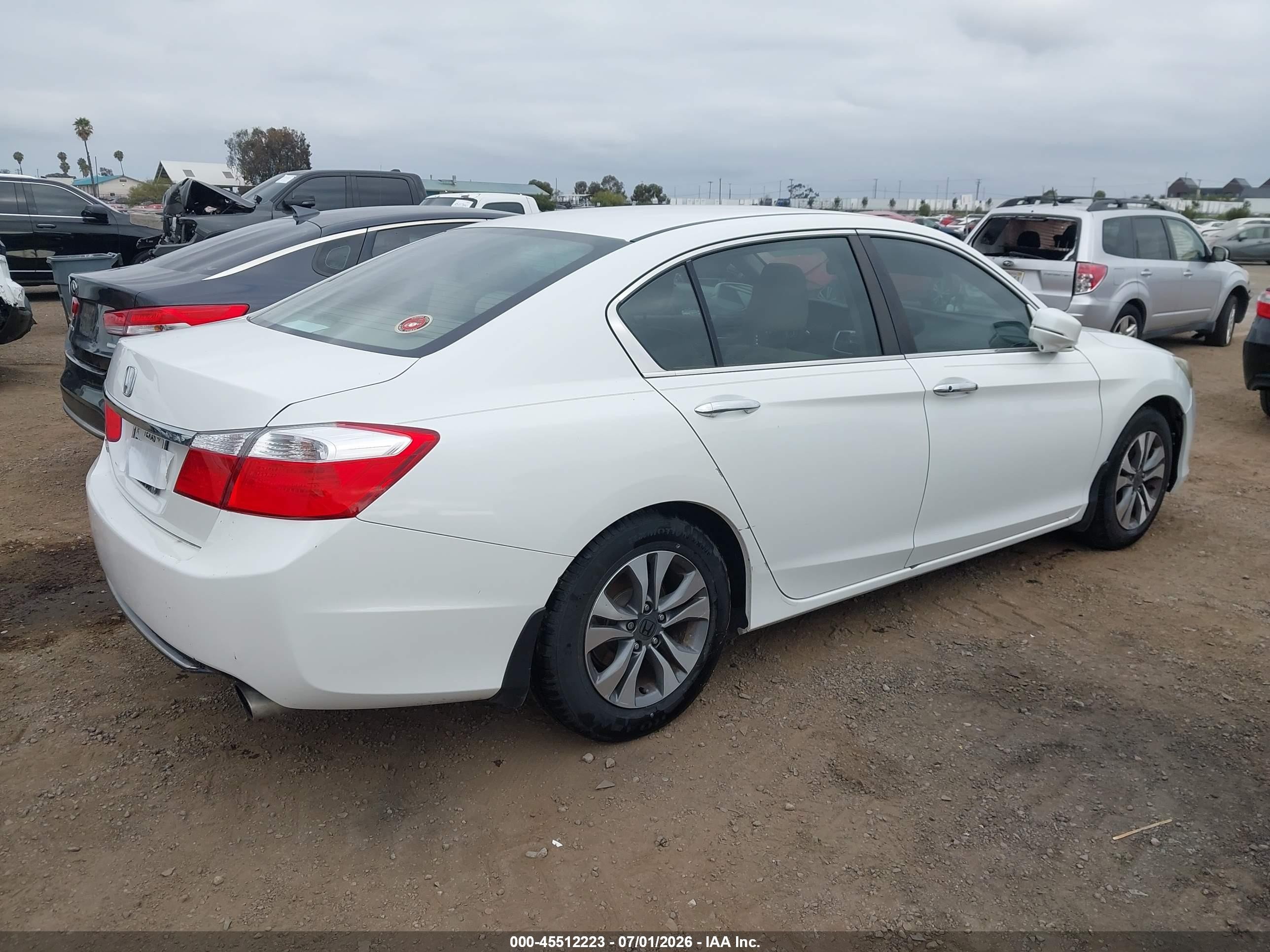 2013 Honda Accord Ex White vin: 1HGCR2F73DA006993