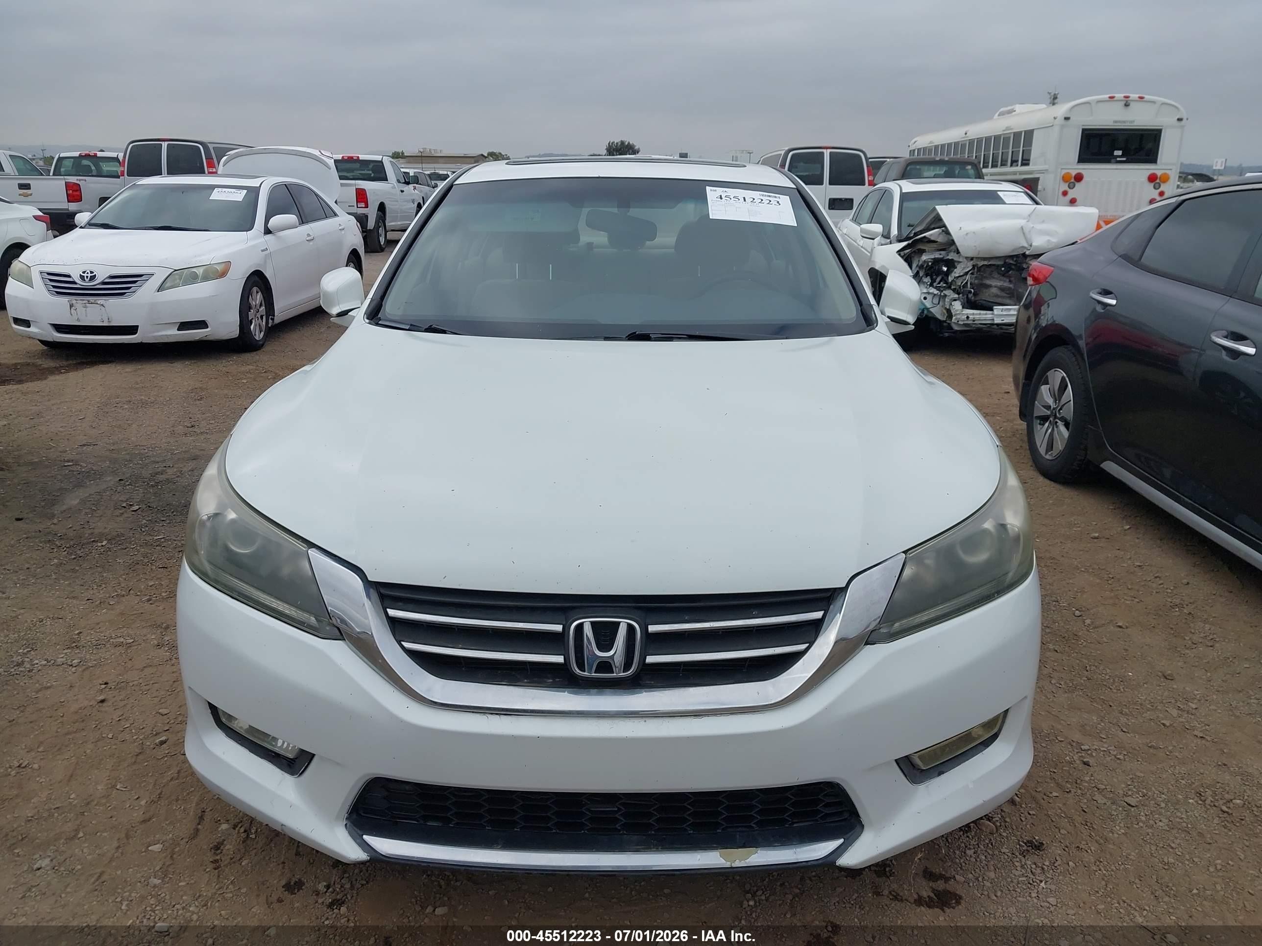 2013 Honda Accord Ex White vin: 1HGCR2F73DA006993