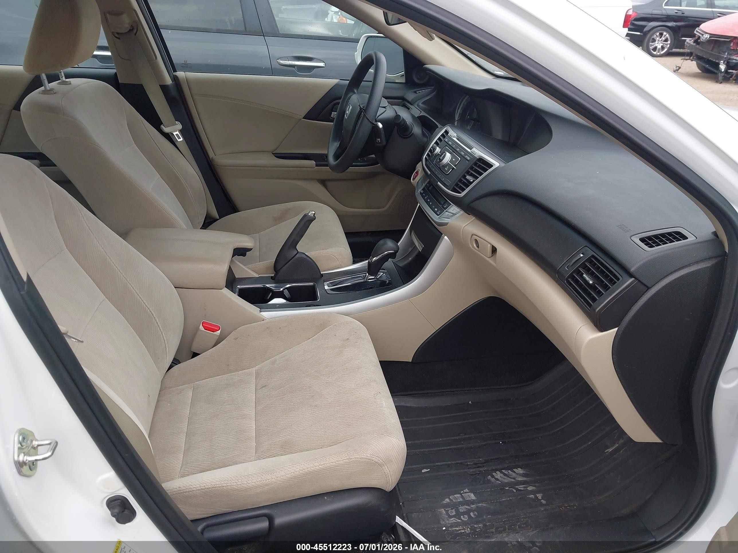 2013 Honda Accord Ex White vin: 1HGCR2F73DA006993