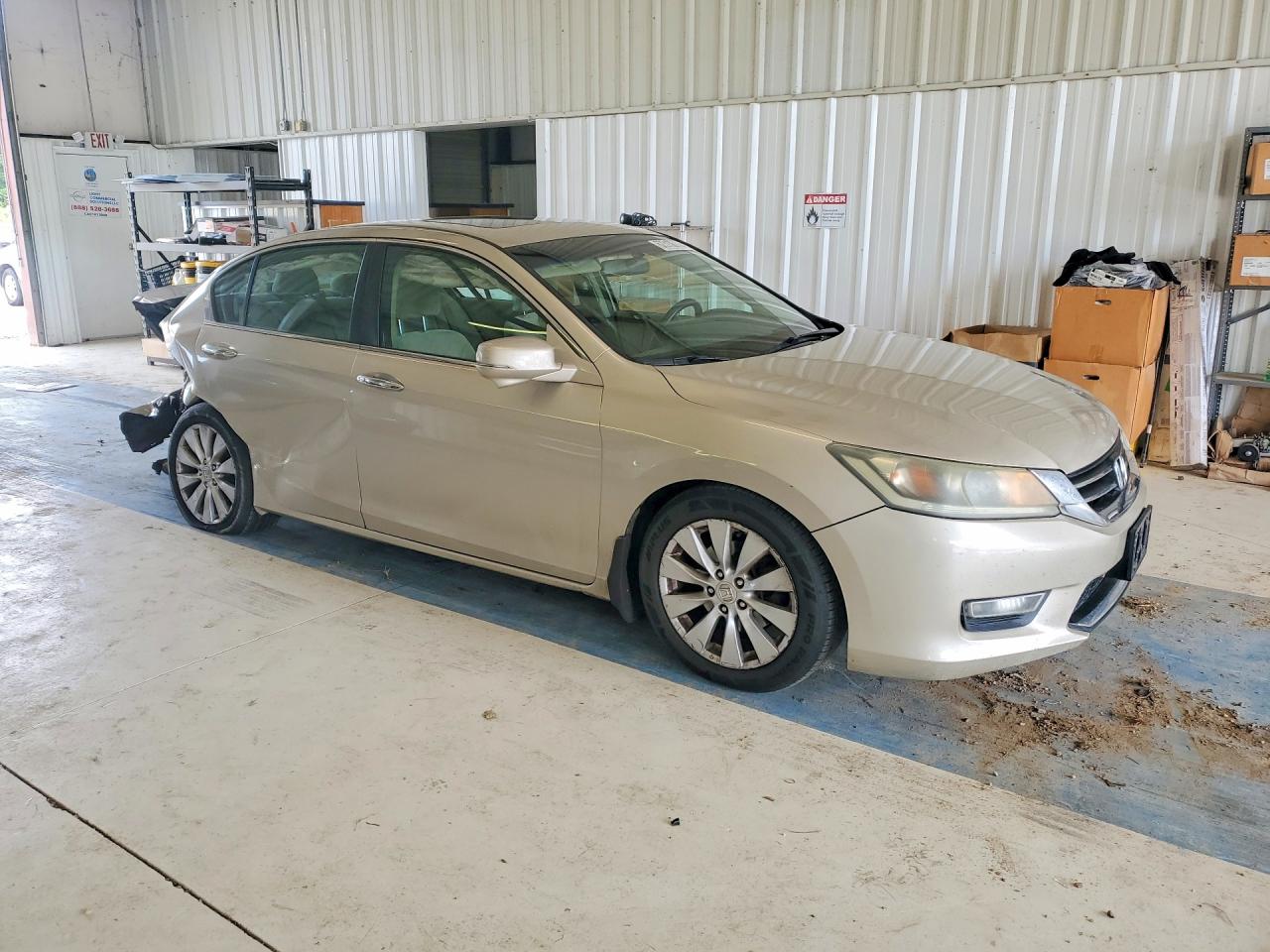 2013 Honda Accord Ex Beige vin: 1HGCR2F73DA008078