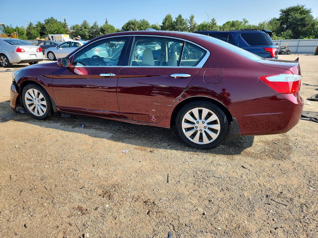 2013 Honda Accord Ex Maroon vin: 1HGCR2F73DA008985