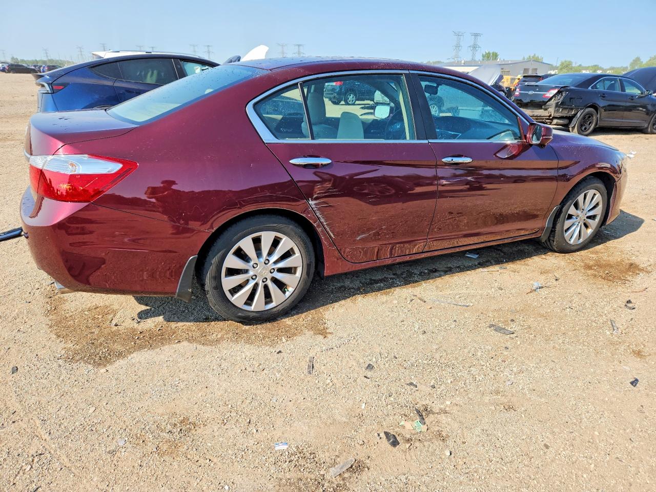2013 Honda Accord Ex Maroon vin: 1HGCR2F73DA008985