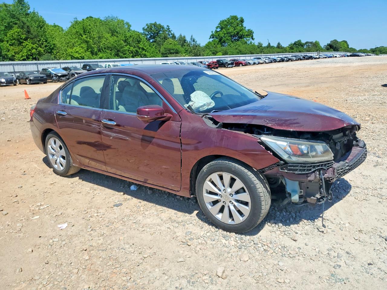 2013 Honda Accord Ex Red vin: 1HGCR2F73DA039394