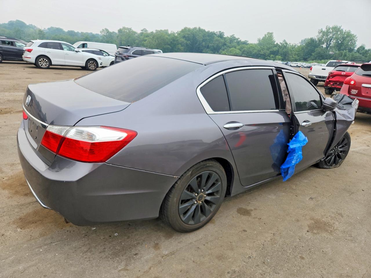 2013 Honda Accord Ex Gray vin: 1HGCR2F73DA087638