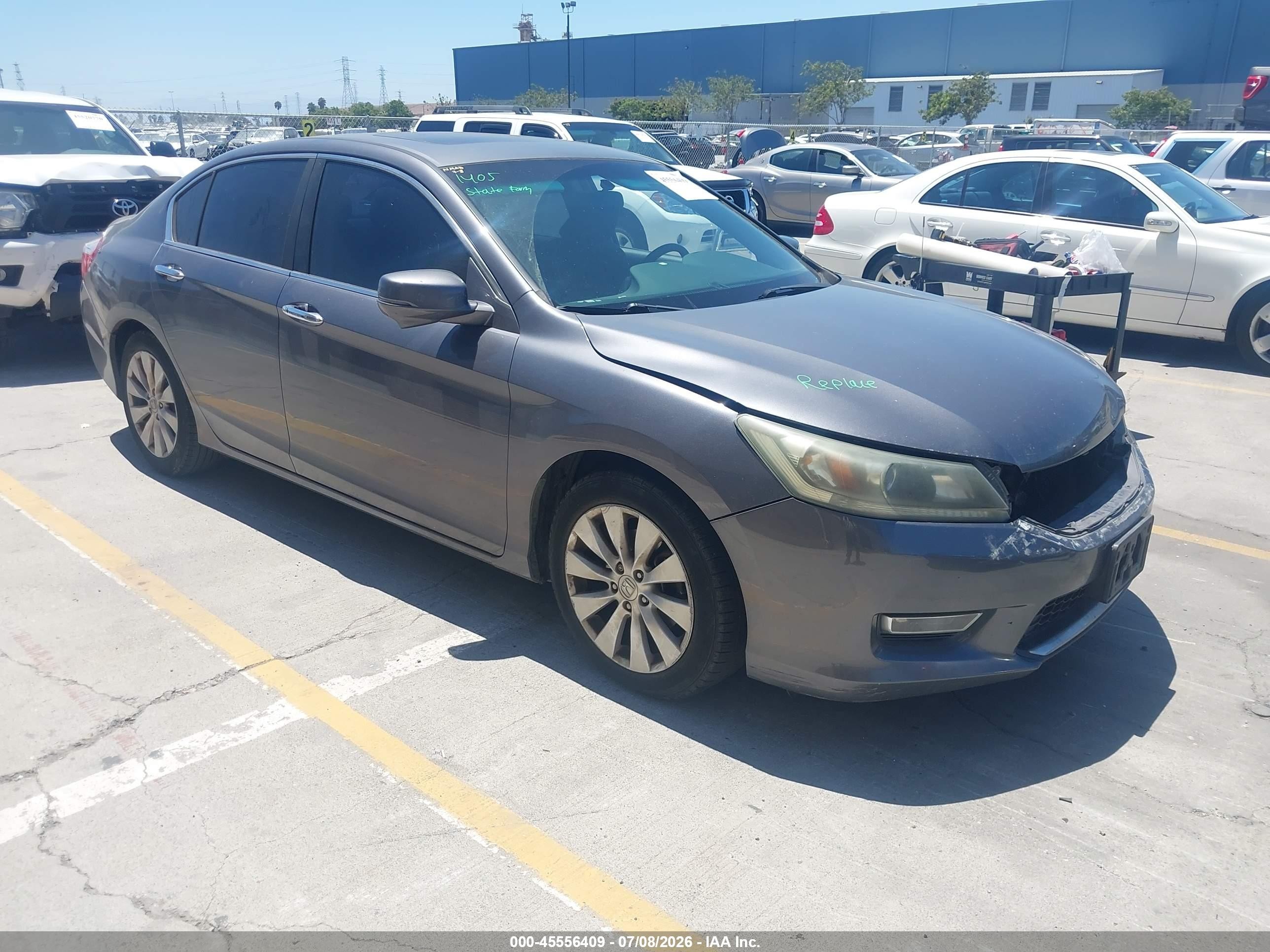 2013 Honda Accord Ex Blue vin: 1HGCR2F73DA089714