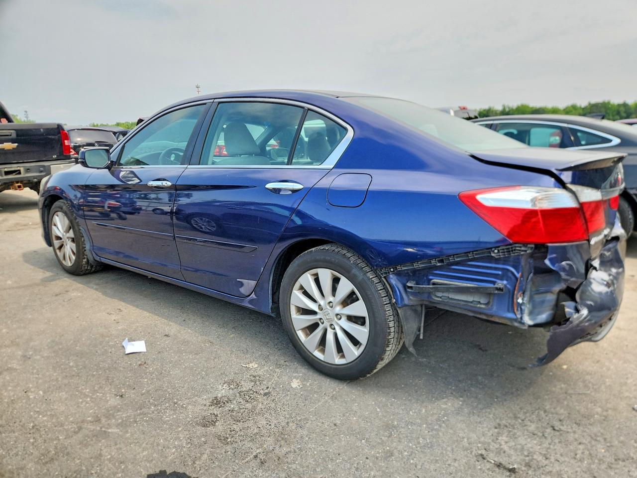 2013 Honda Accord Ex Blue vin: 1HGCR2F73DA129418