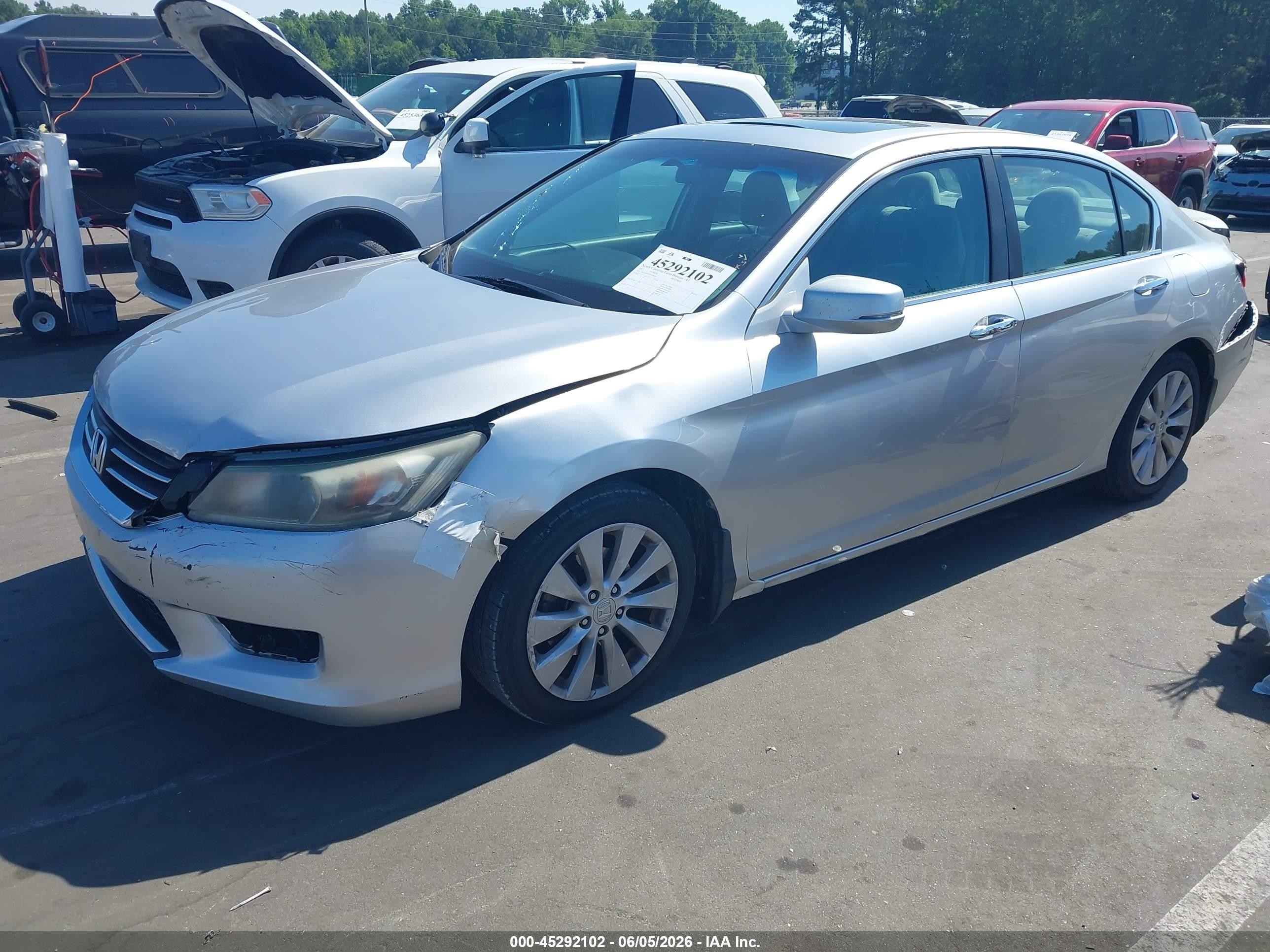 2013 Honda Accord Ex Gray vin: 1HGCR2F73DA190364