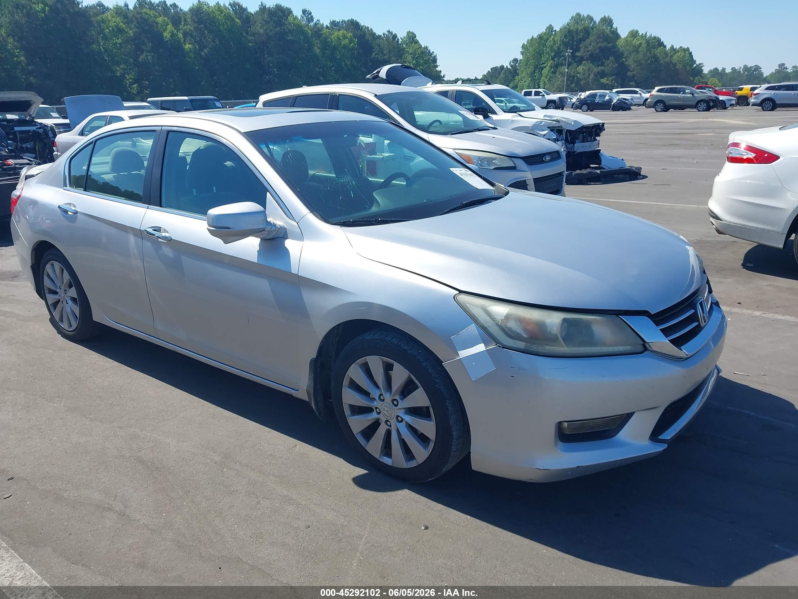 2013 Honda Accord Ex Gray vin: 1HGCR2F73DA190364