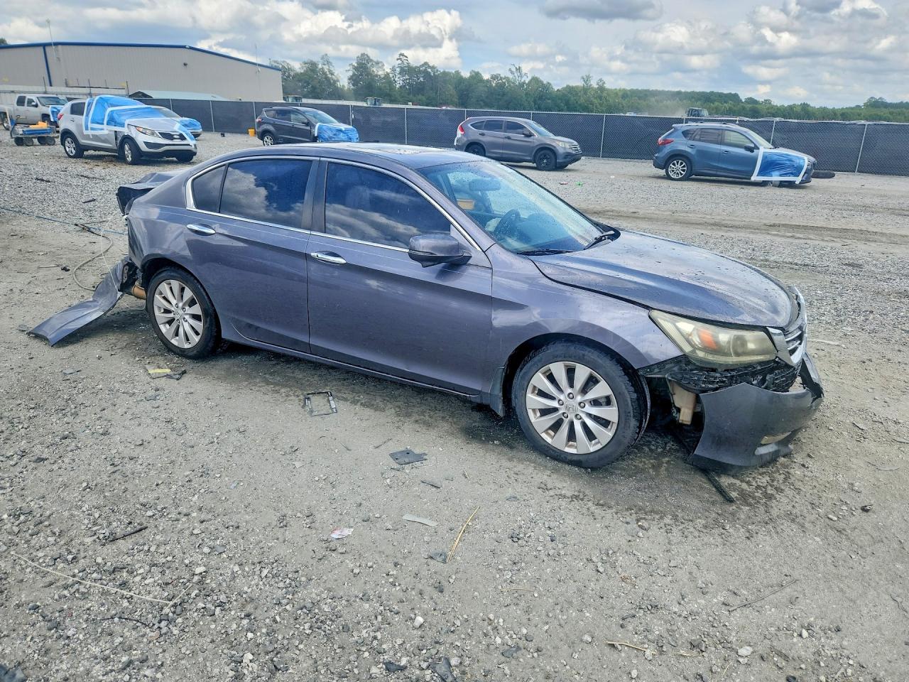 2014 Honda Accord Ex Gray vin: 1HGCR2F73EA009846