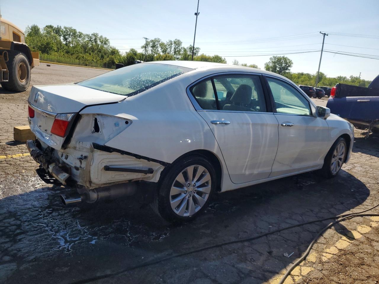 2014 Honda Accord Ex White vin: 1HGCR2F73EA025593