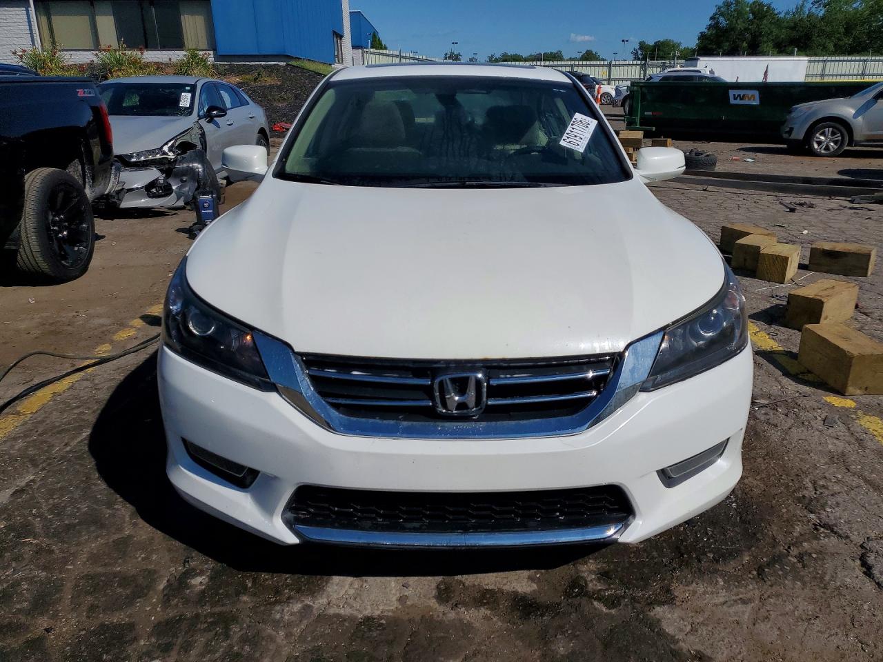2014 Honda Accord Ex White vin: 1HGCR2F73EA025593