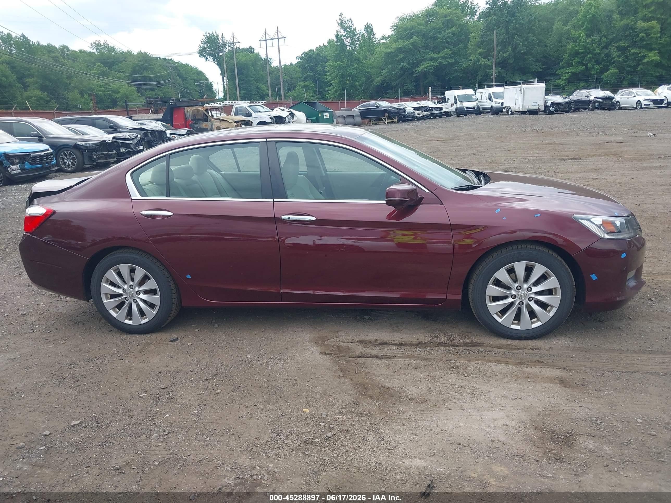 2014 Honda Accord Ex Burgundy vin: 1HGCR2F73EA073661