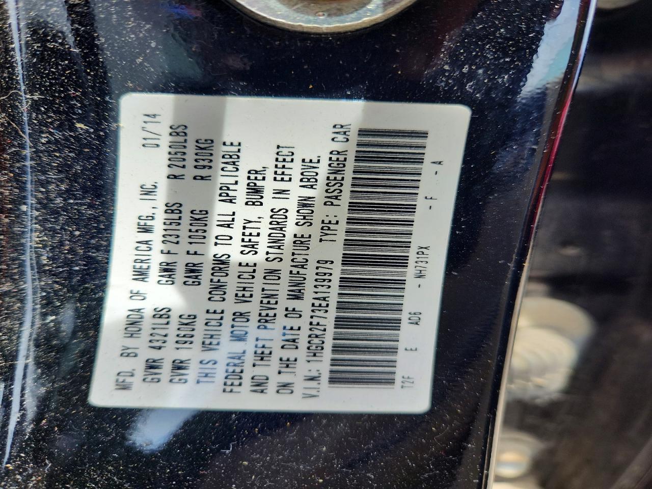 2014 Honda Accord Ex Black vin: 1HGCR2F73EA139979
