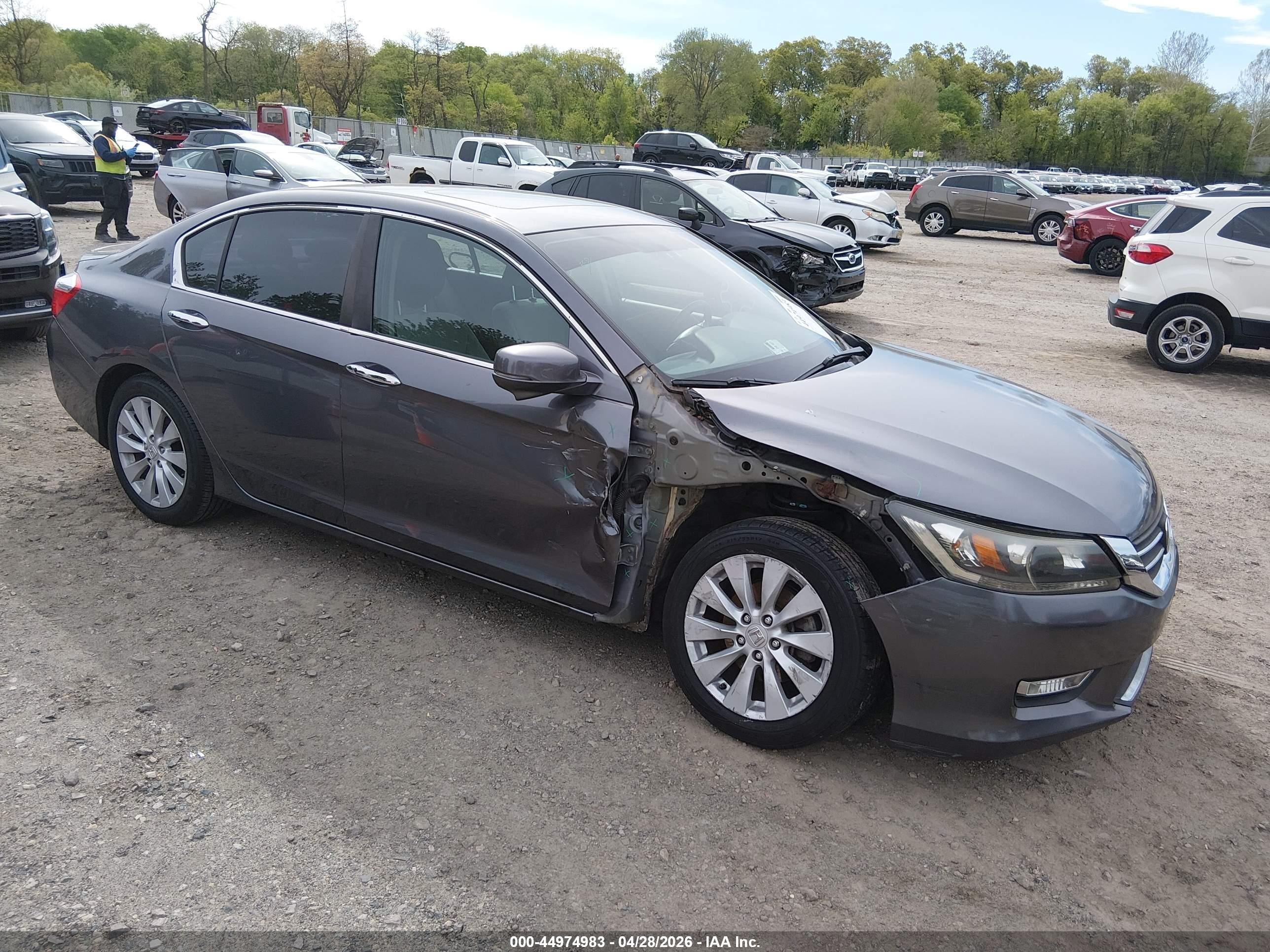 2015 Honda Accord Ex Gray vin: 1HGCR2F73FA006186