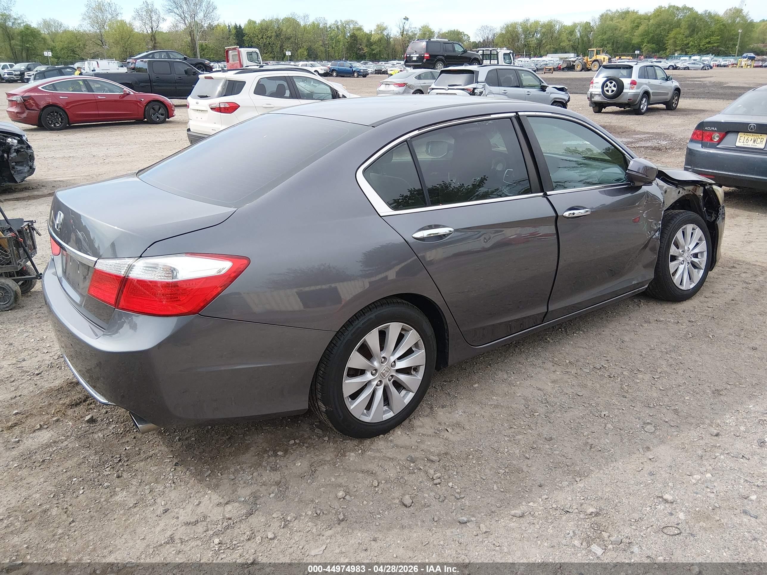 2015 Honda Accord Ex Gray vin: 1HGCR2F73FA006186