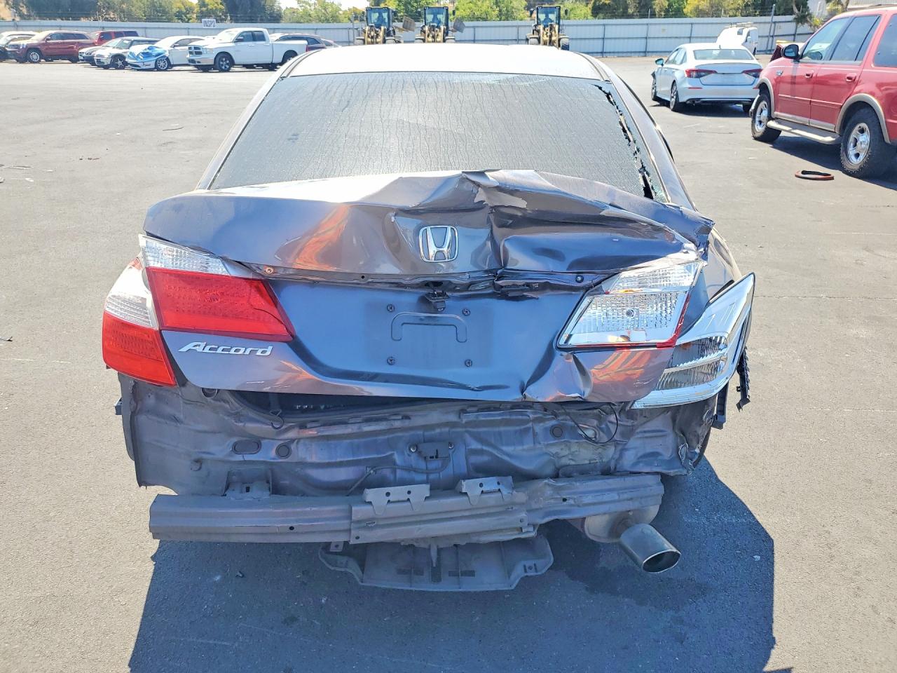 2015 Honda Accord Ex Gray vin: 1HGCR2F73FA012456