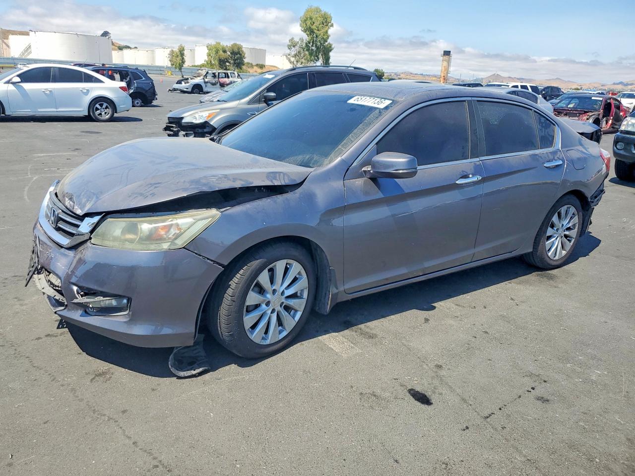 2015 Honda Accord Ex Gray vin: 1HGCR2F73FA012456