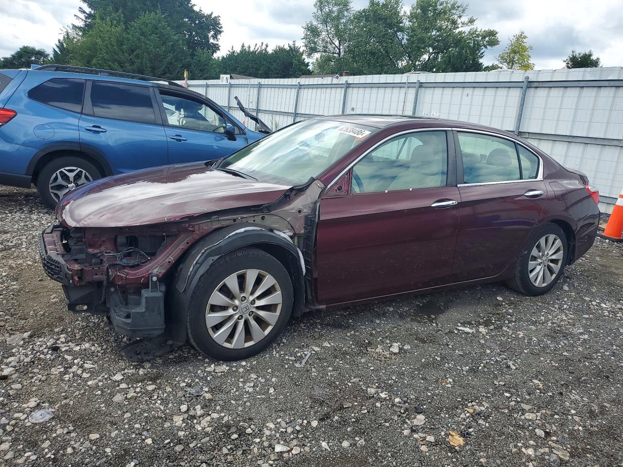 2015 Honda Accord Ex Maroon vin: 1HGCR2F73FA049748