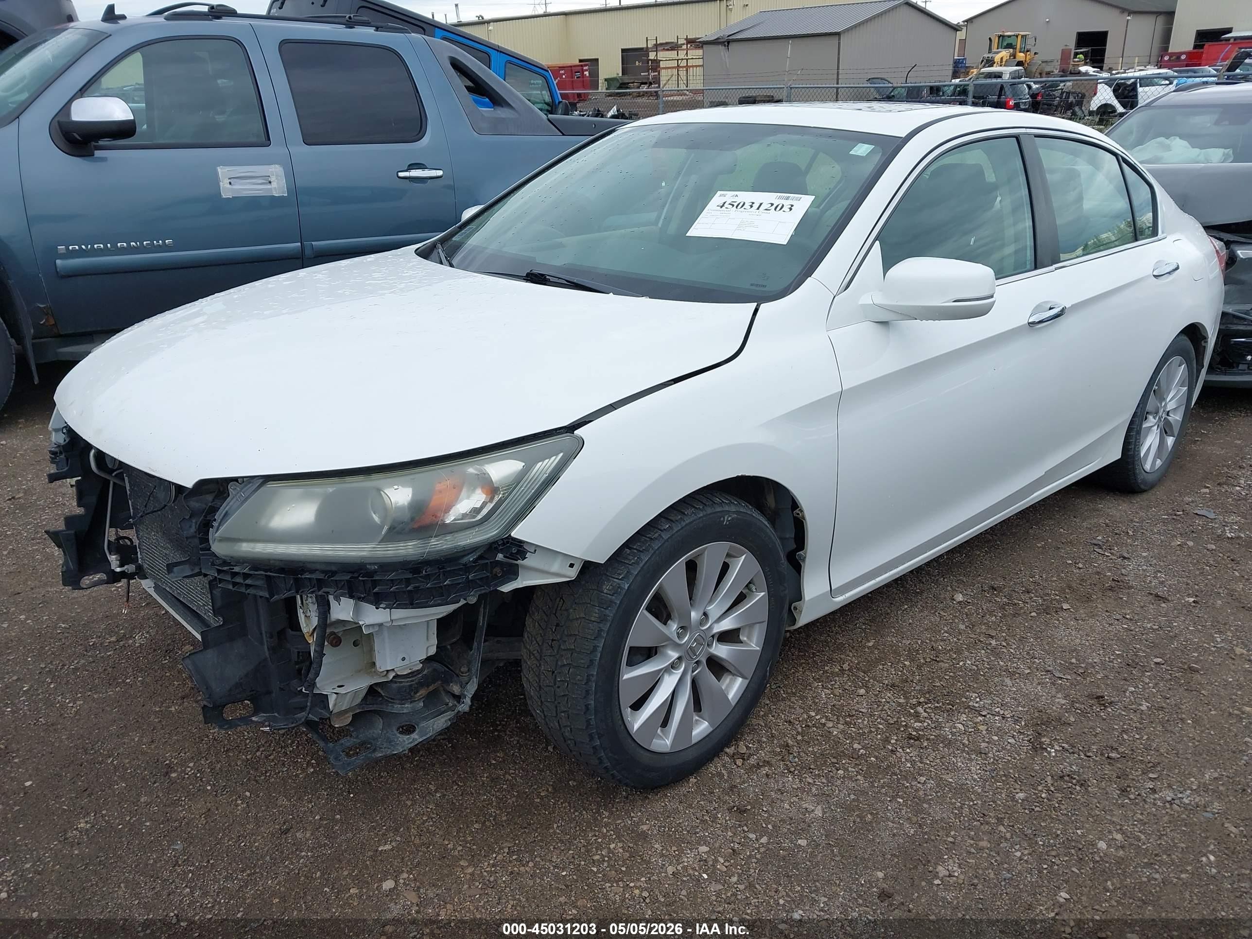 2015 Honda Accord Ex White vin: 1HGCR2F73FA076531