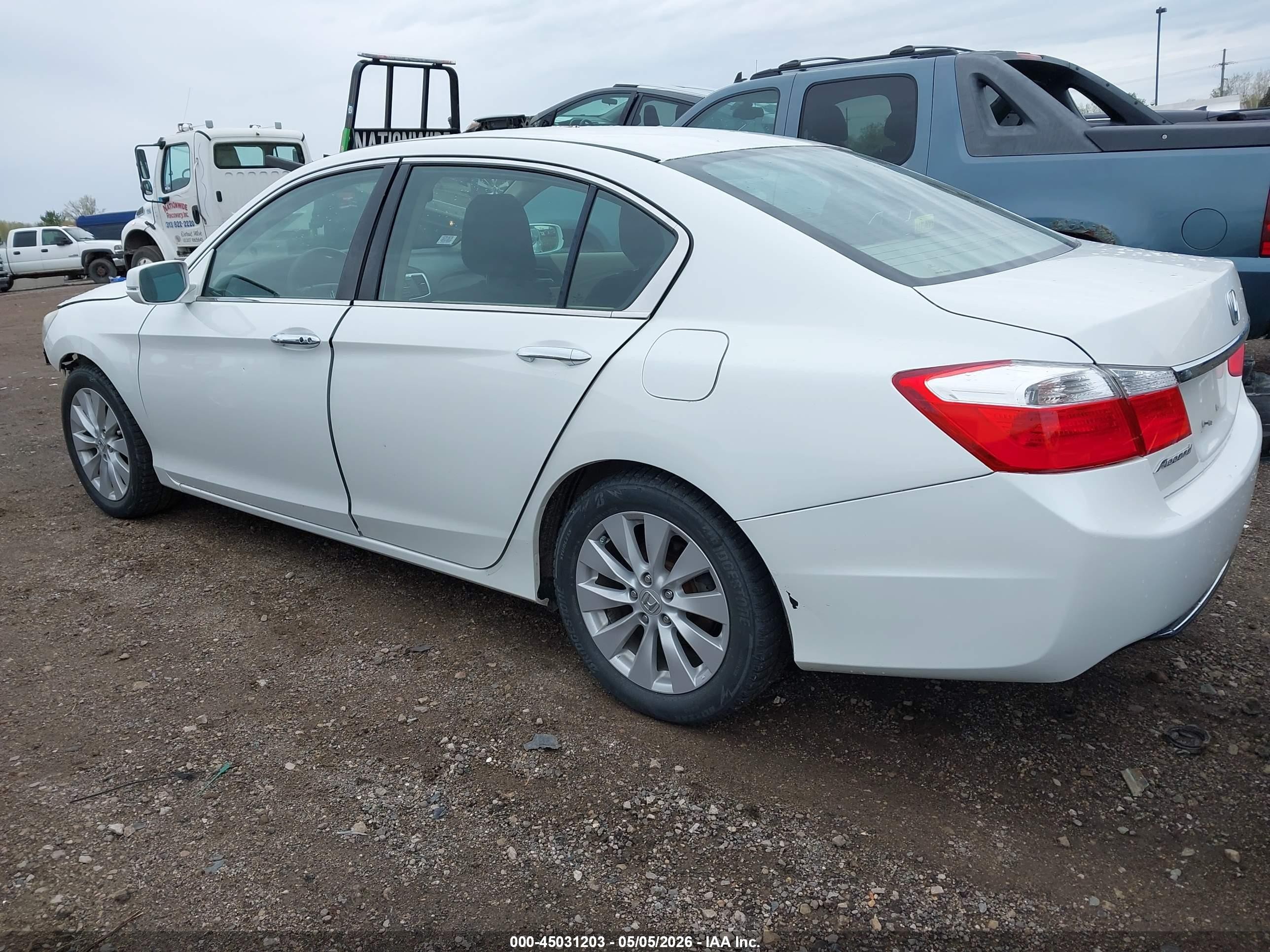 2015 Honda Accord Ex White vin: 1HGCR2F73FA076531