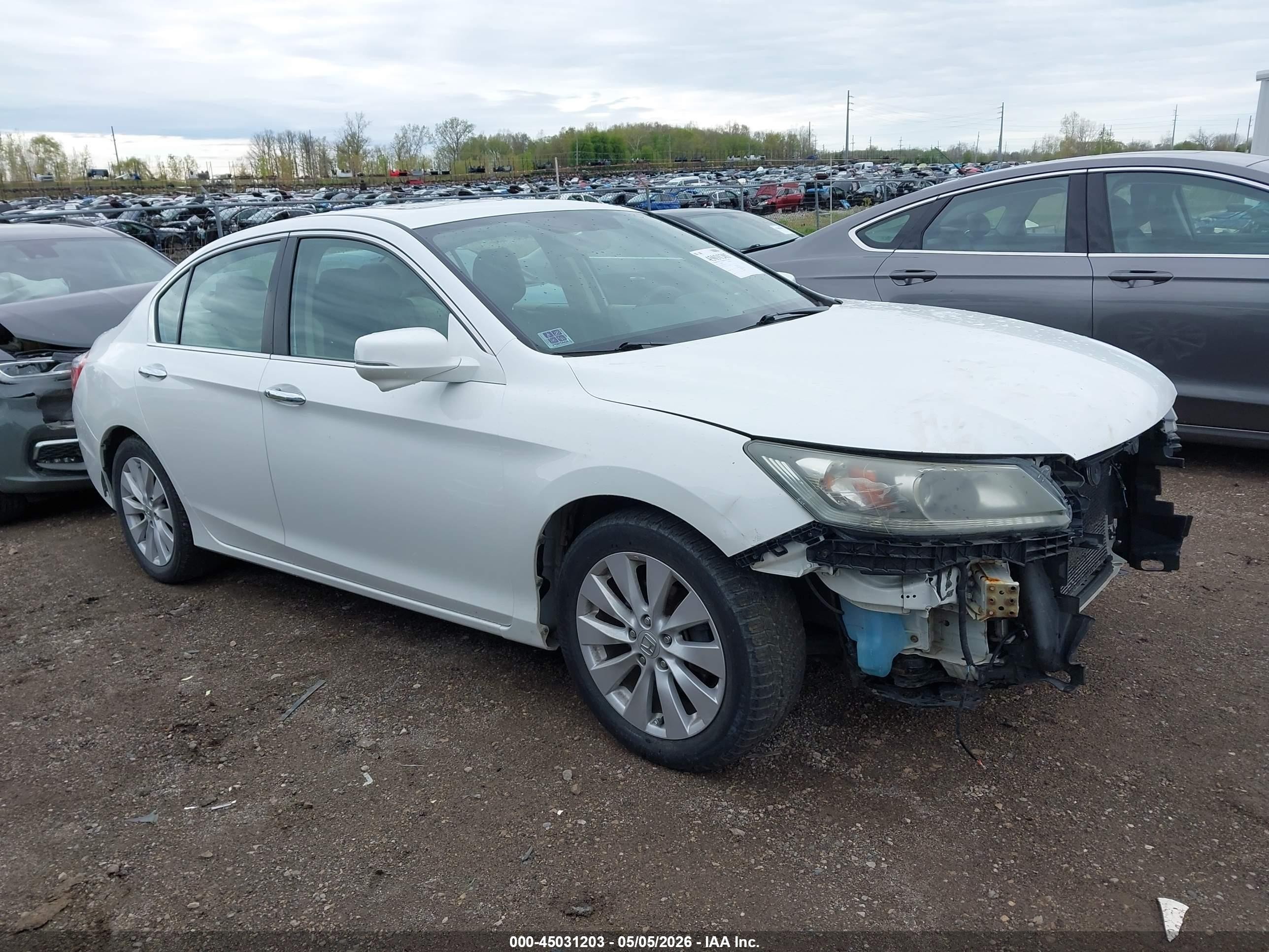 2015 Honda Accord Ex White vin: 1HGCR2F73FA076531