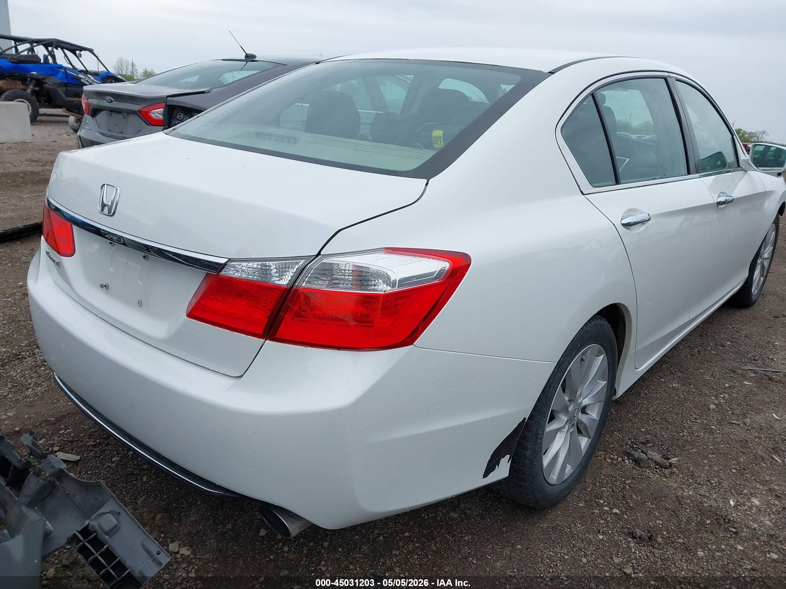 2015 Honda Accord Ex White vin: 1HGCR2F73FA076531