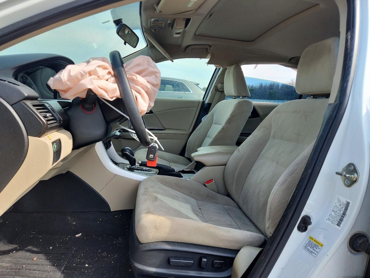 2015 Honda Accord Ex Белый vin: 1HGCR2F73FA096990