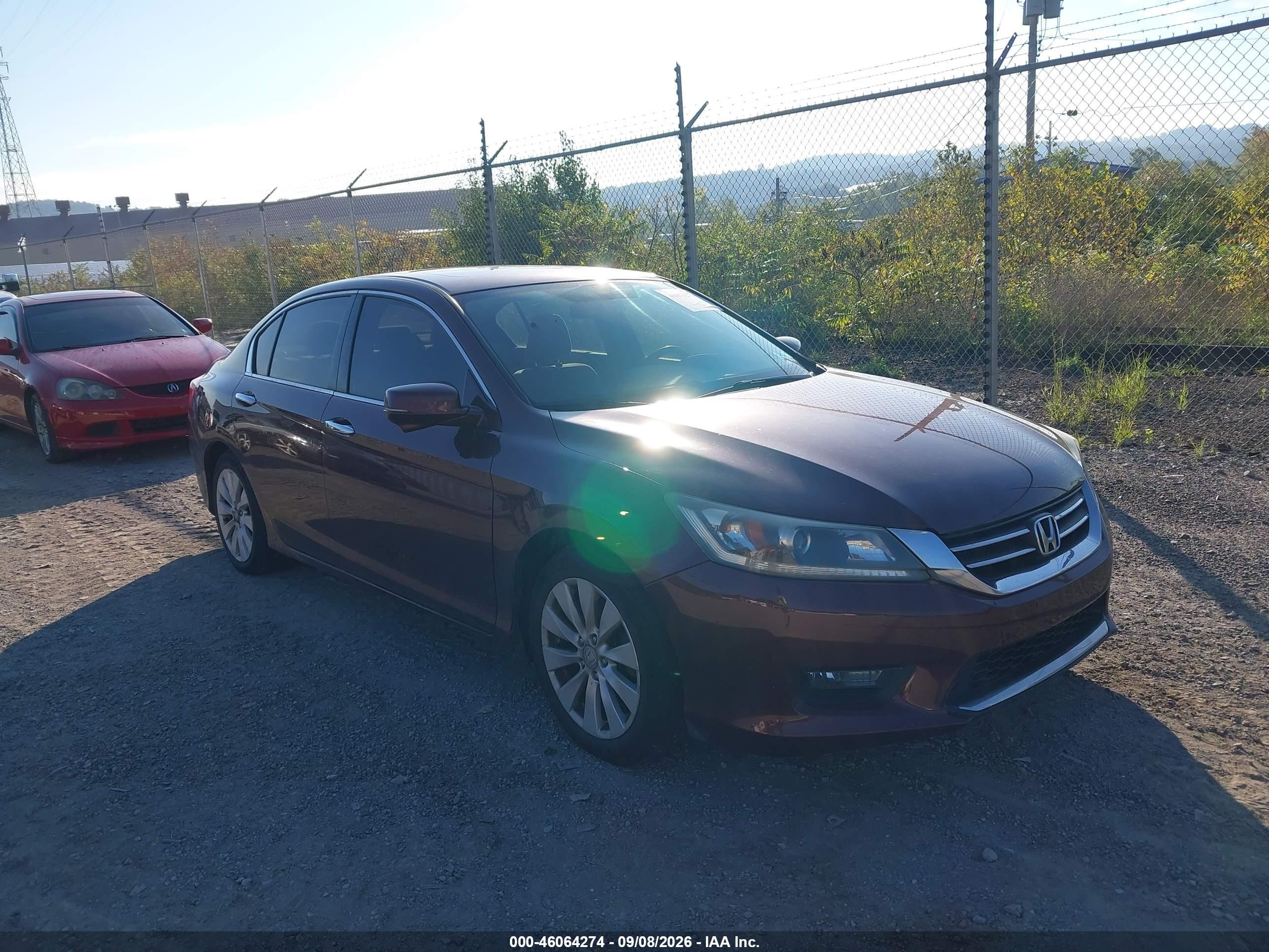 2015 Honda Accord Ex Burgundy vin: 1HGCR2F73FA138994