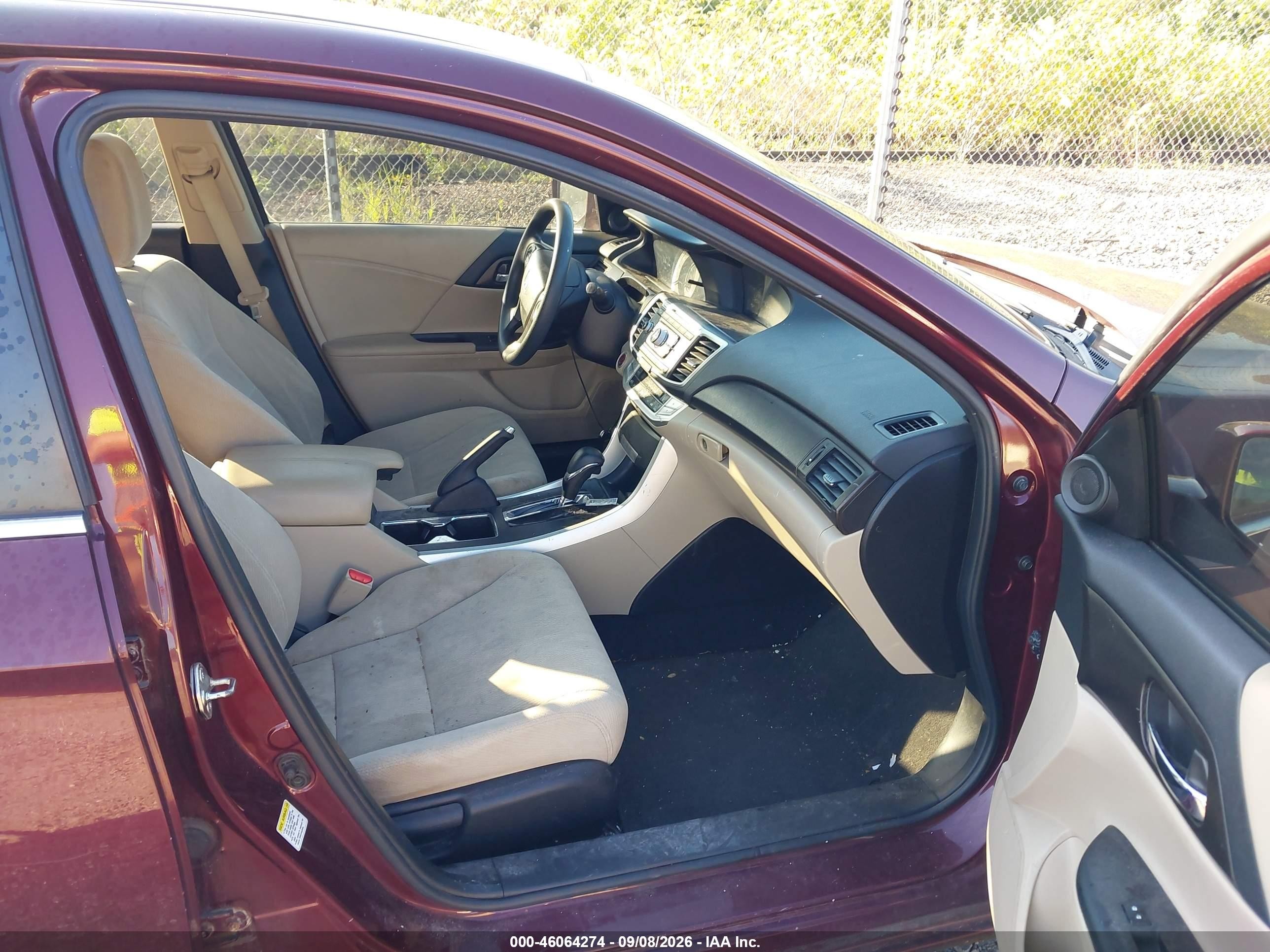 2015 Honda Accord Ex Burgundy vin: 1HGCR2F73FA138994