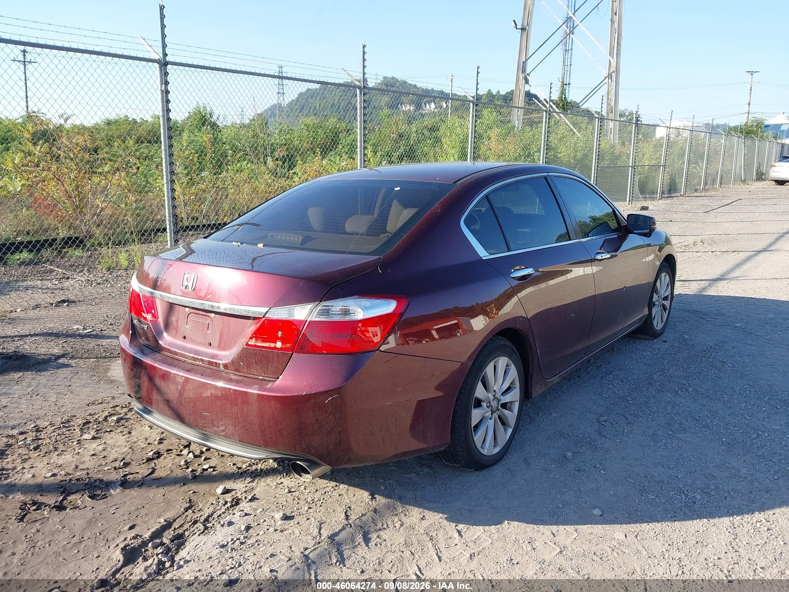 2015 Honda Accord Ex Burgundy vin: 1HGCR2F73FA138994