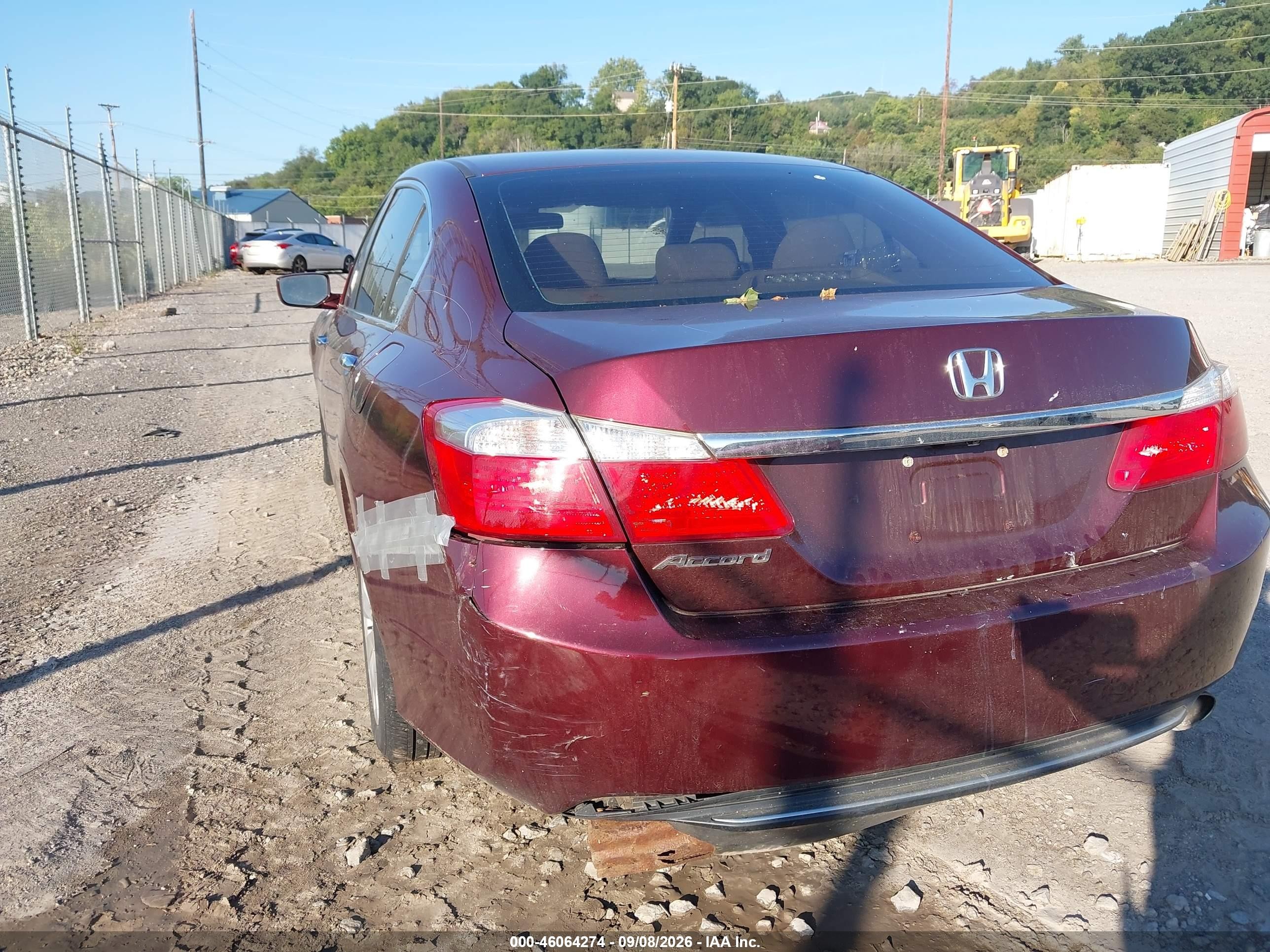 2015 Honda Accord Ex Burgundy vin: 1HGCR2F73FA138994