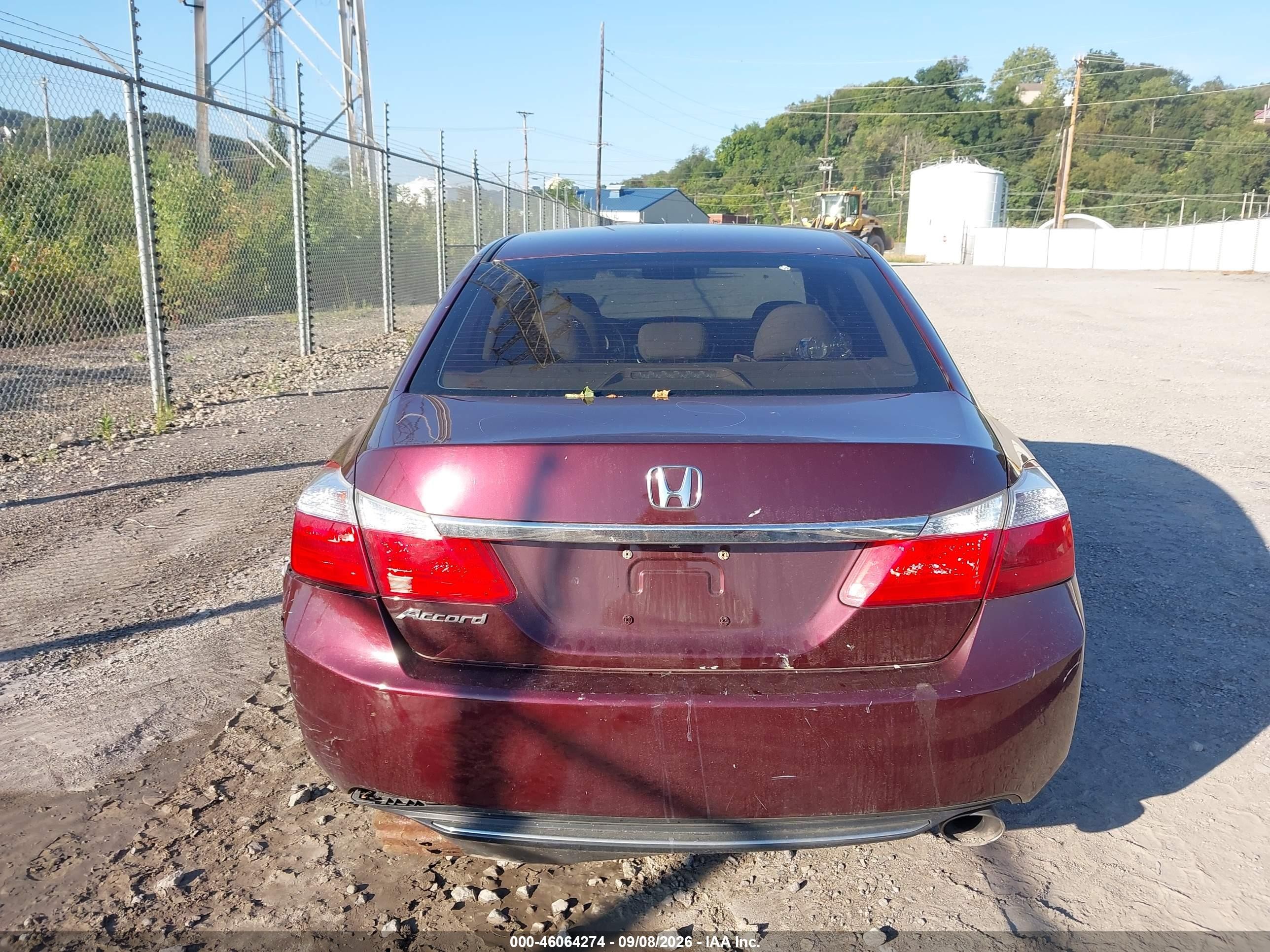 2015 Honda Accord Ex Burgundy vin: 1HGCR2F73FA138994