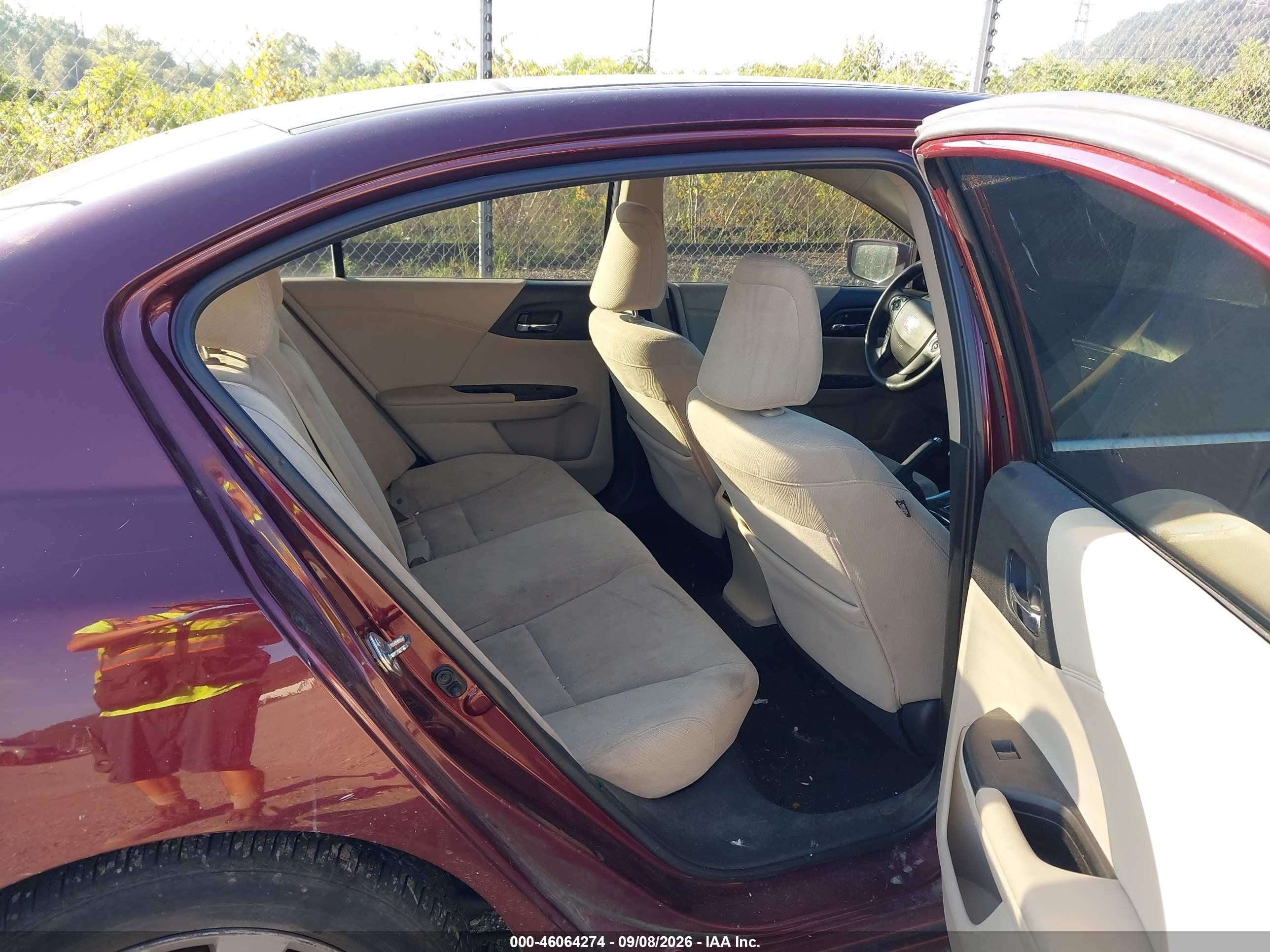 2015 Honda Accord Ex Burgundy vin: 1HGCR2F73FA138994